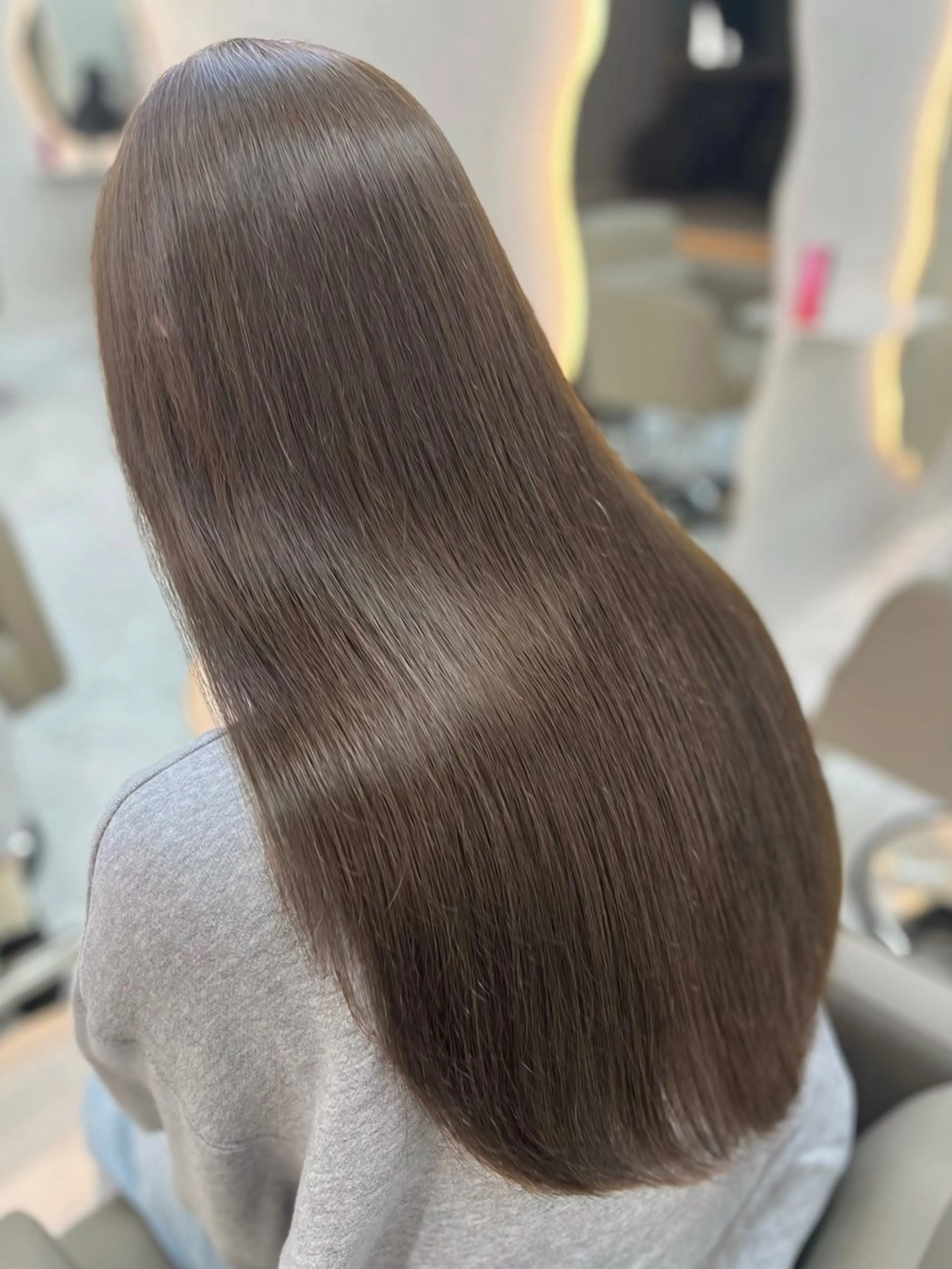 セミロング カラー ブラウンカラー カット ヘアカラー トリートメント 🦋Yui🦋透明感 /ベージュ/Wカラーのヘアスタイル