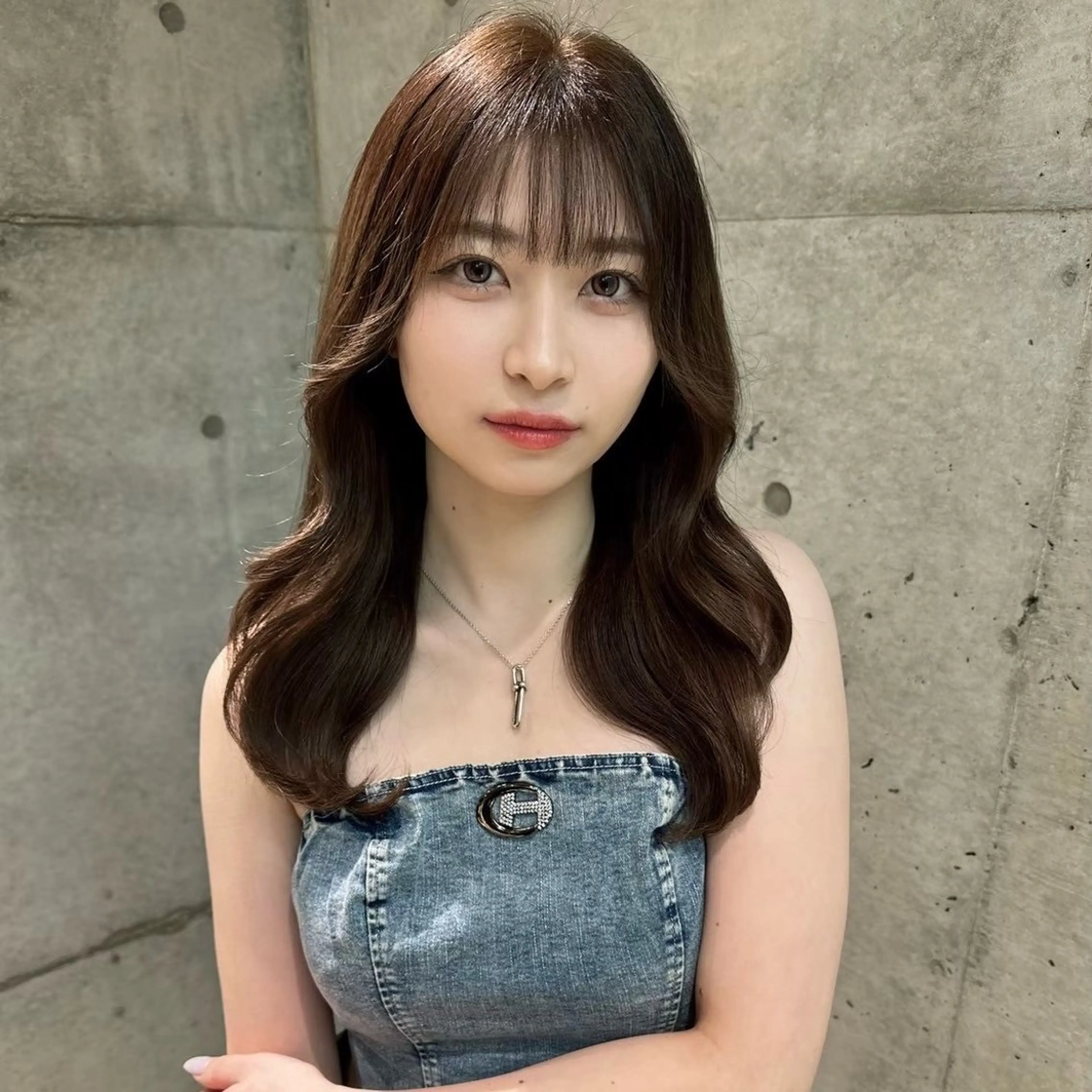 セミロング カラー 透明感カラー/ りおのヘアスタイル