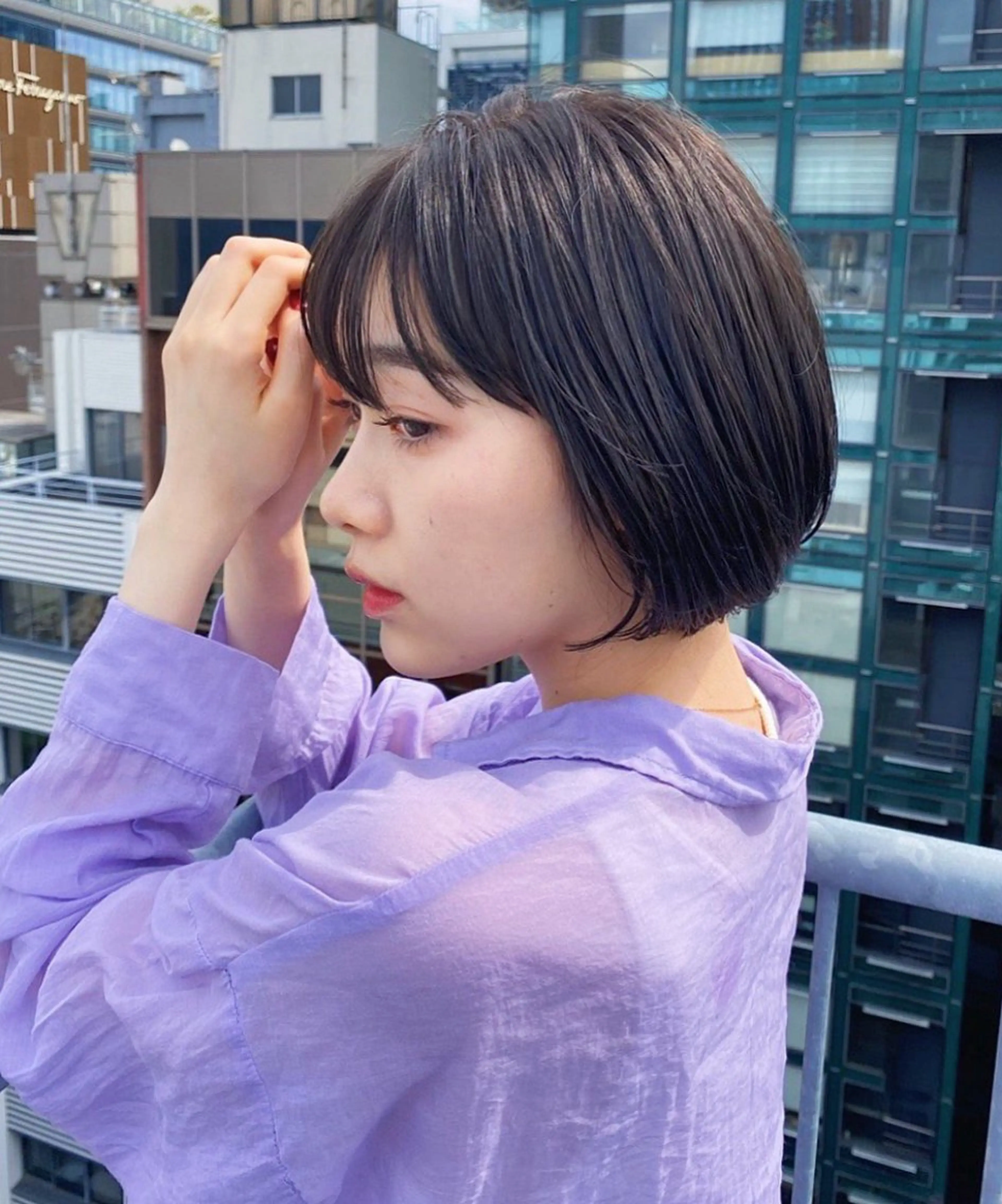 ショート カラー パーマ ボブ TYCHE GINZA所属・🍃服部 雅哉🍃銀座◎のヘアスタイル