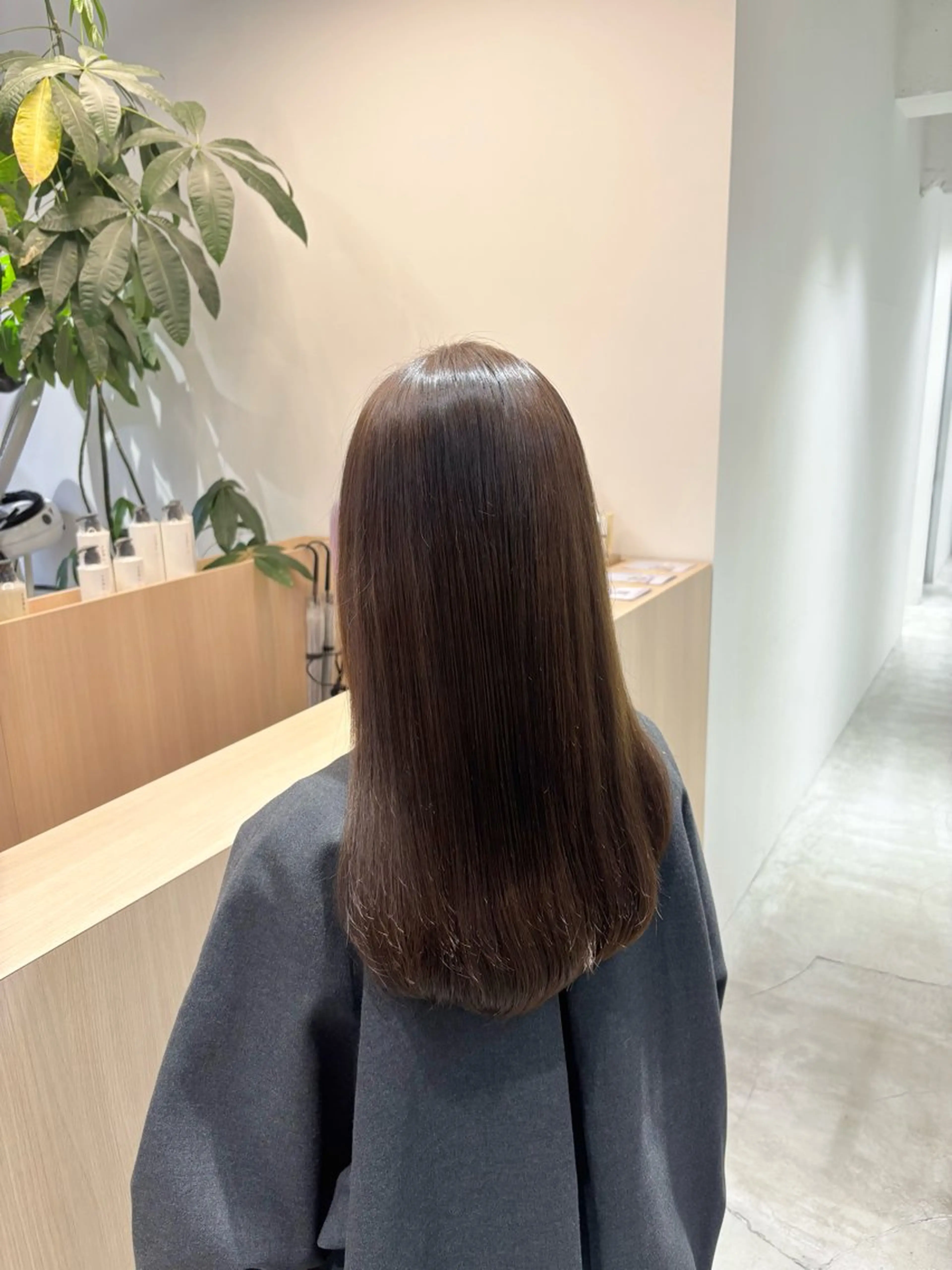 ロング カラー 透明感カラー ヘアカラー トリートメント ヘッドスパ 透明感/ベージュ/ yuna.のヘアスタイル