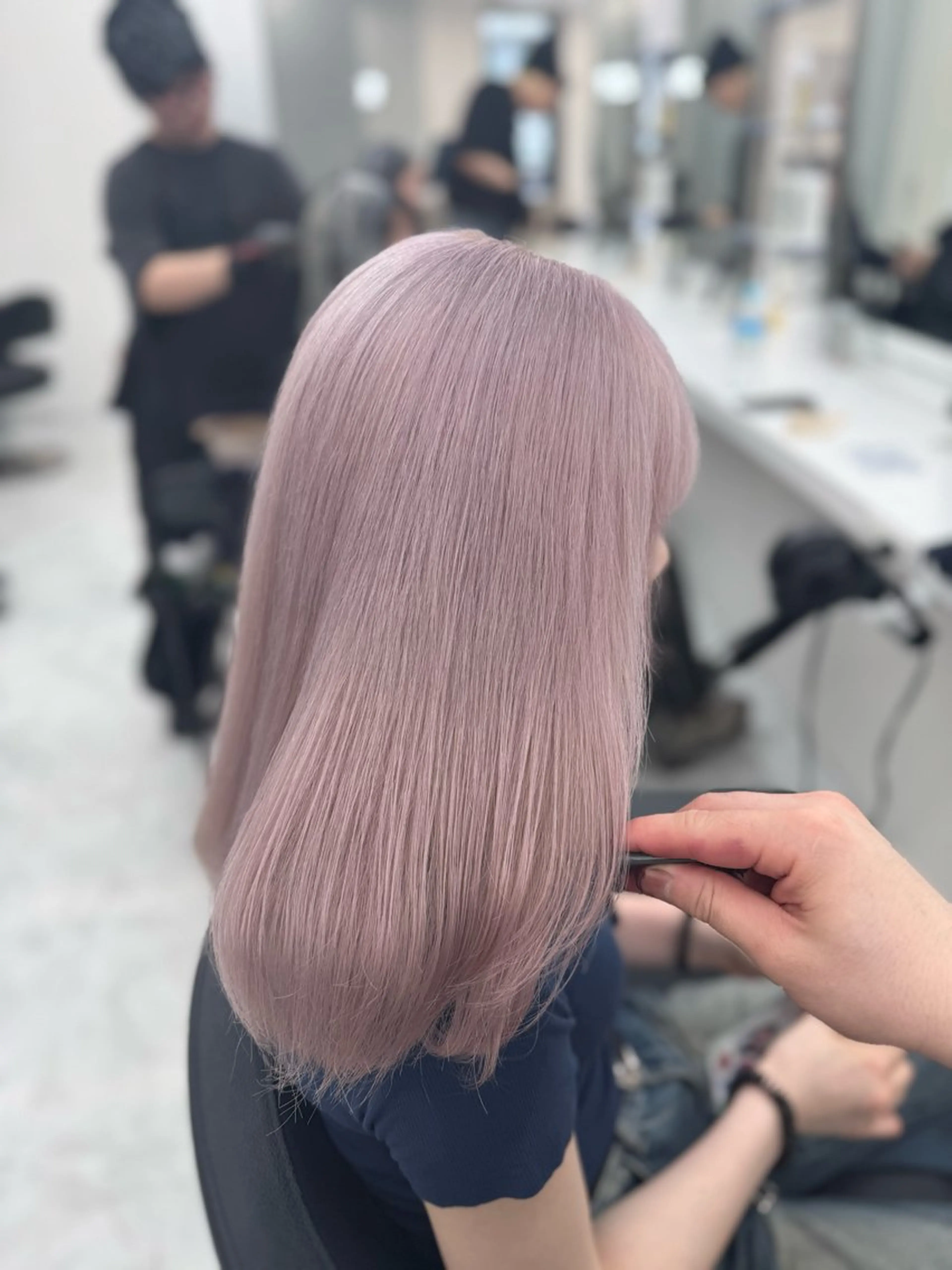 ロング カラー ブロンド ピンクカラー ホワイトピンク 海外girl/ハイト ーン/riko🫧のヘアスタイル