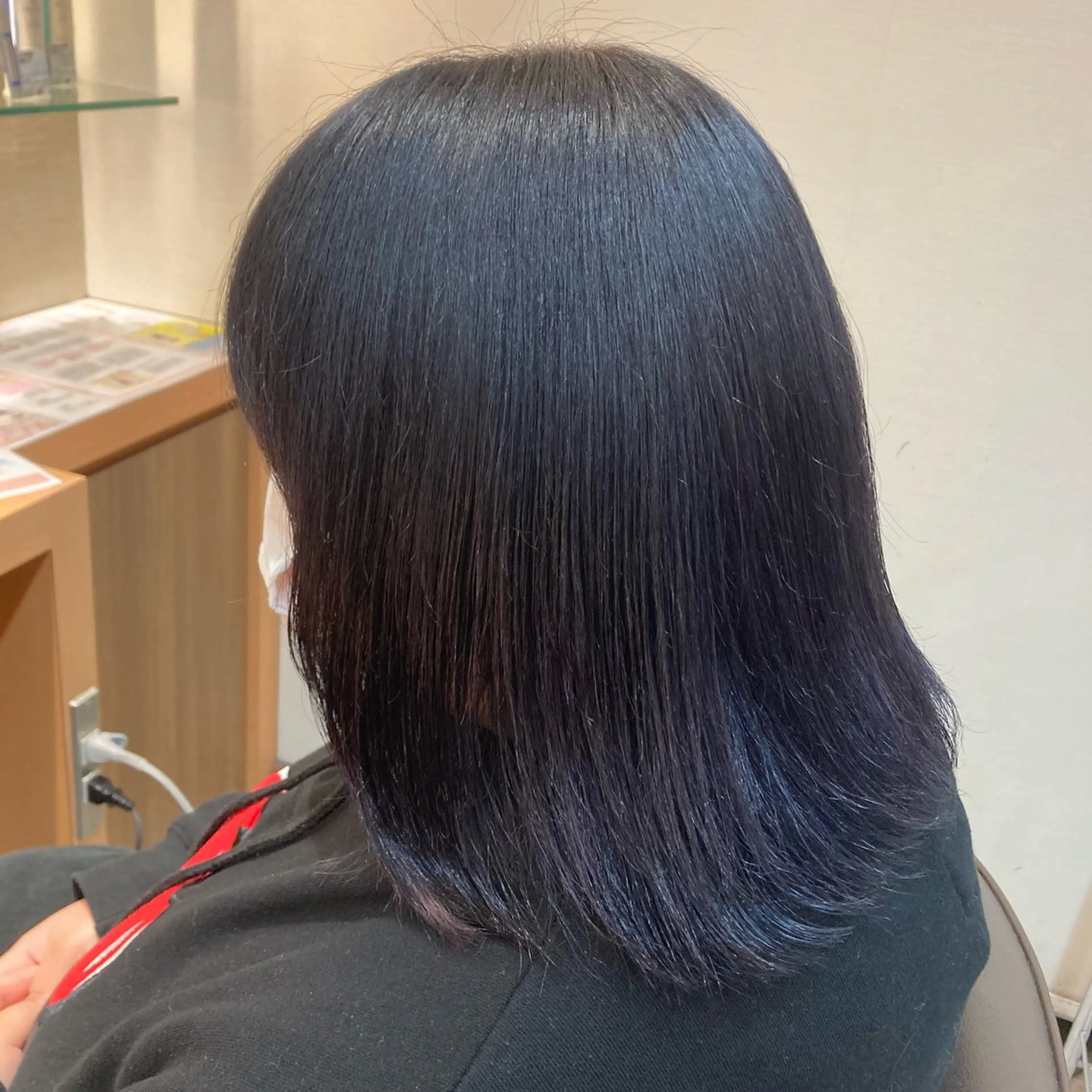 ミディアム カラー 黒髪 ブルーカラー ブルーブラック Kalon  Tokyo 高円寺店所属・JINNO 【高円寺】のヘアスタイル