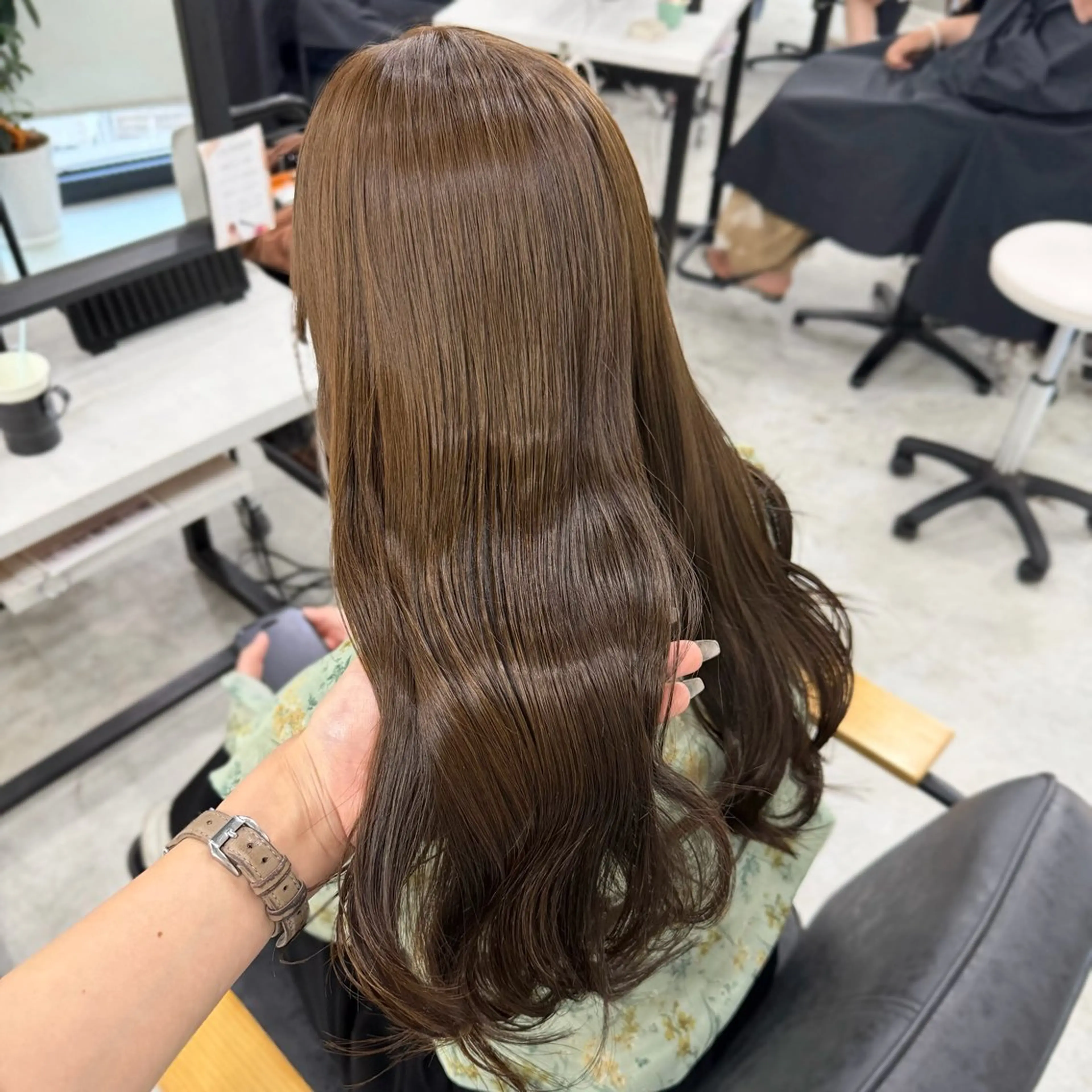 ロング カラー カット ヘアカラー トリートメント Rinka/梅田/ 透け感カラー🤎のヘアスタイル