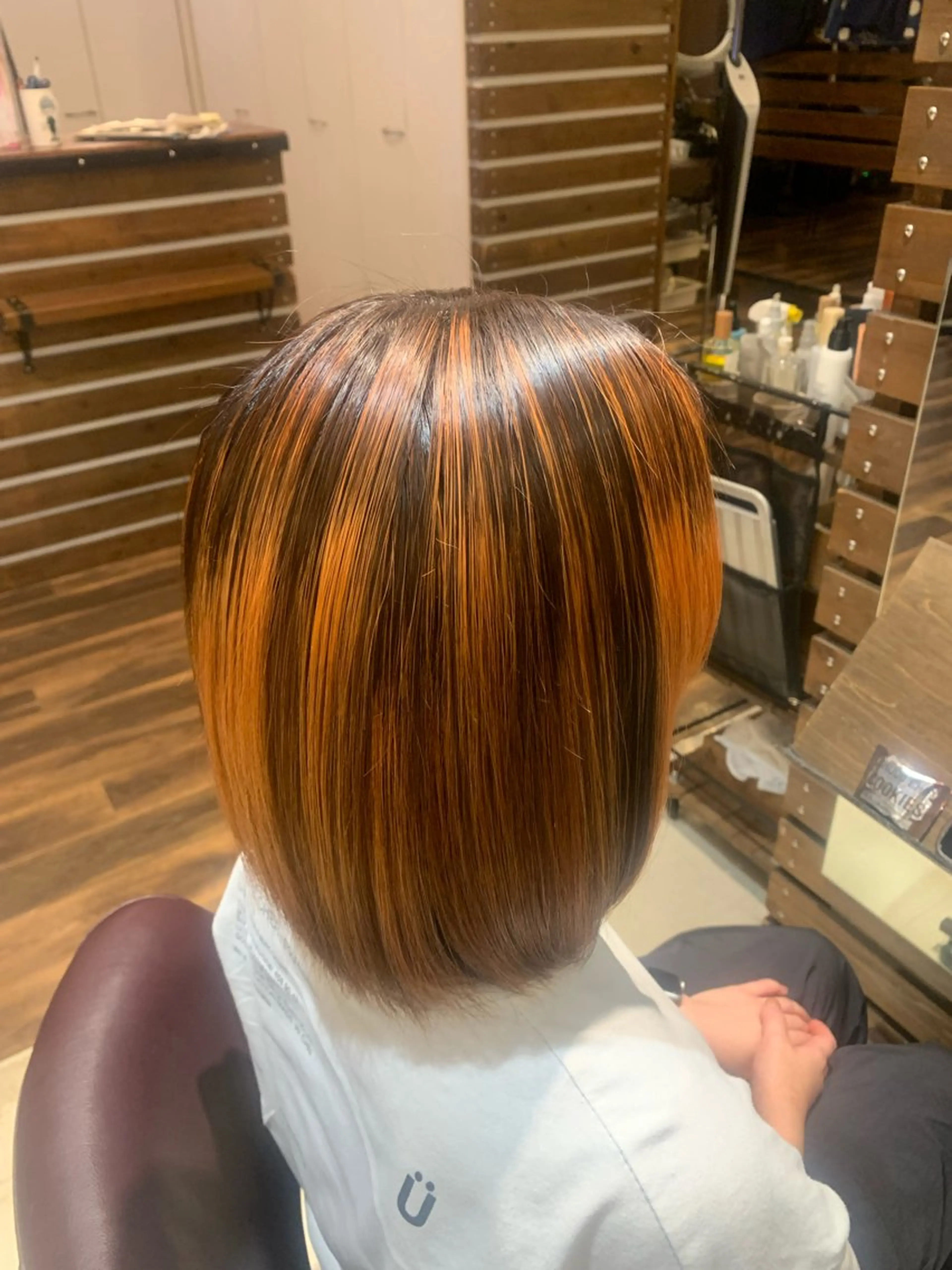 カラー ブリーチ 艶カラー 透明感カラー/叶羽のヘアスタイル