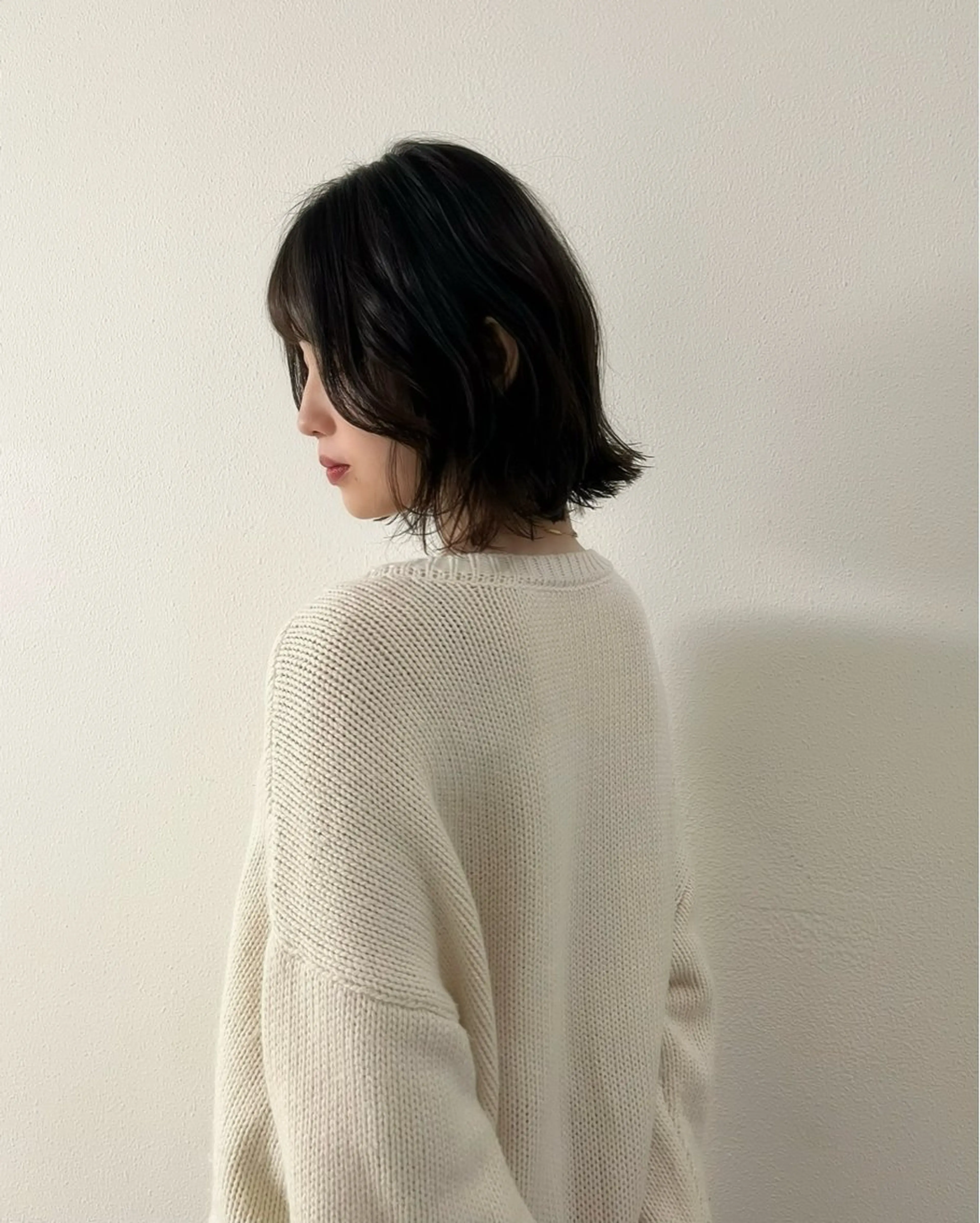 ミディアム パーマ ミディアムパーマ ボブ カット パーマ 縮毛矯正/ハイトーン /パーマ/せき🧸のヘアスタイル