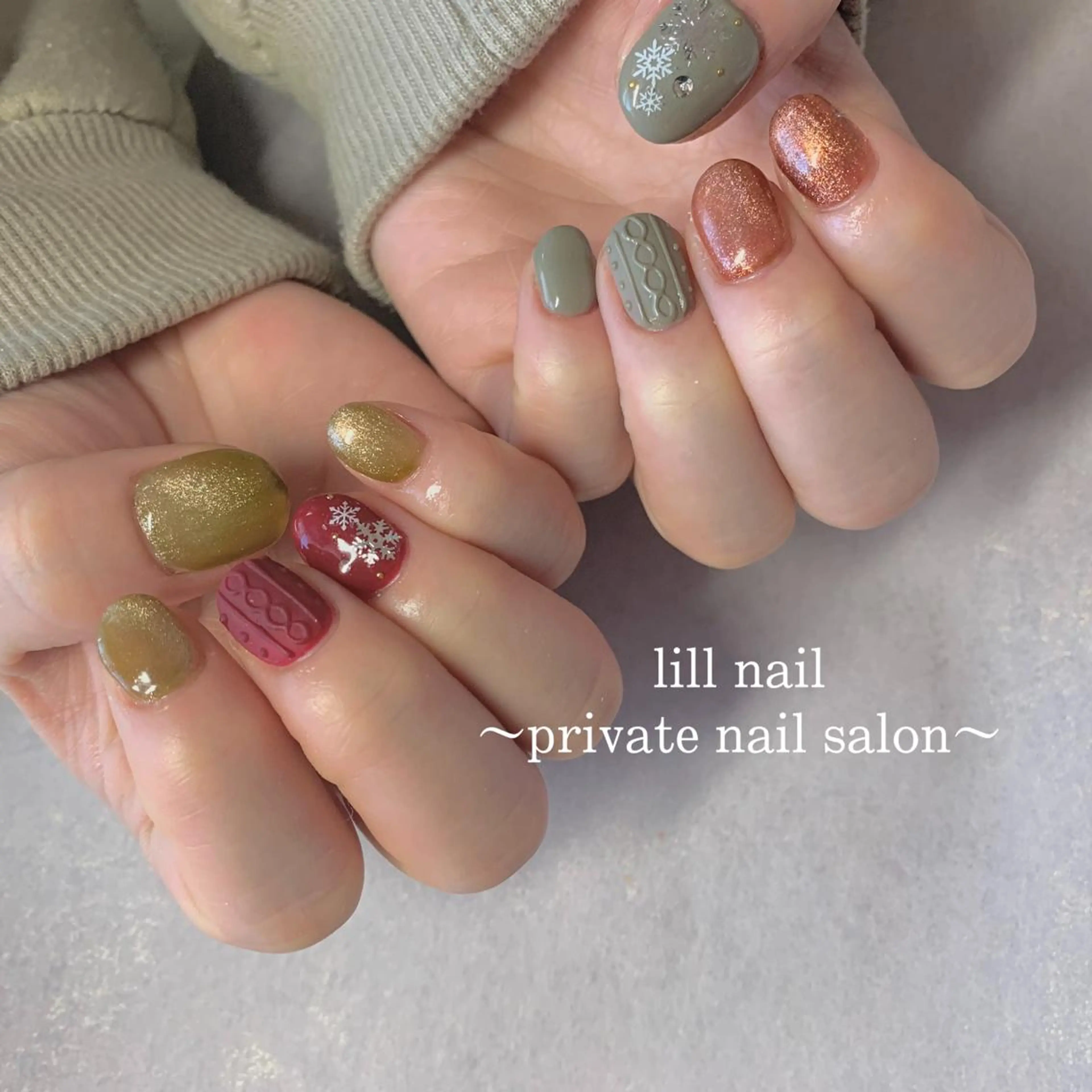 ミディアム pllia beautyのネイルデザイン