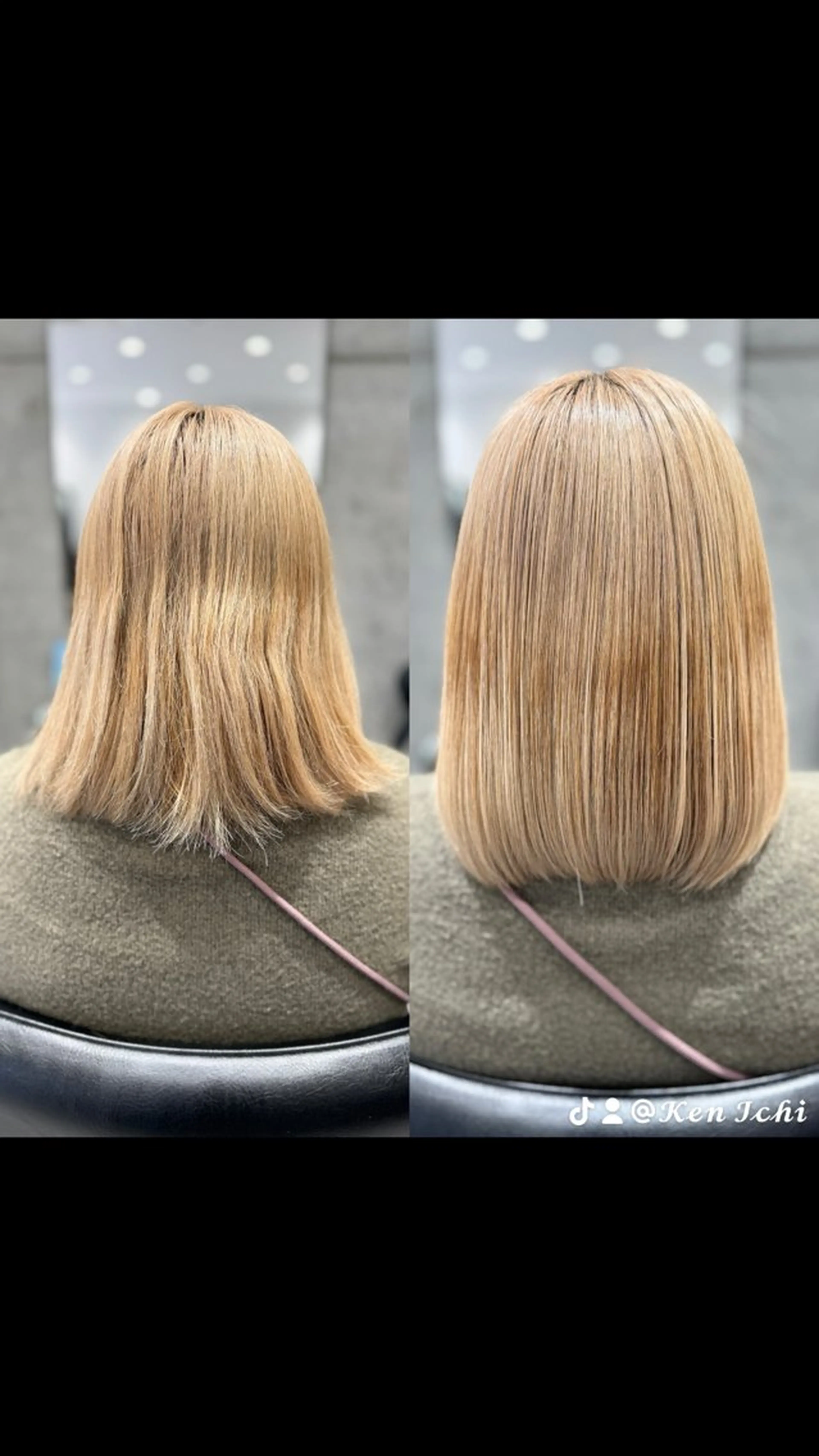 ミディアム 髪質改善 縮毛矯正 トリートメント ドライ カット✂️髪質改善のヘアスタイル