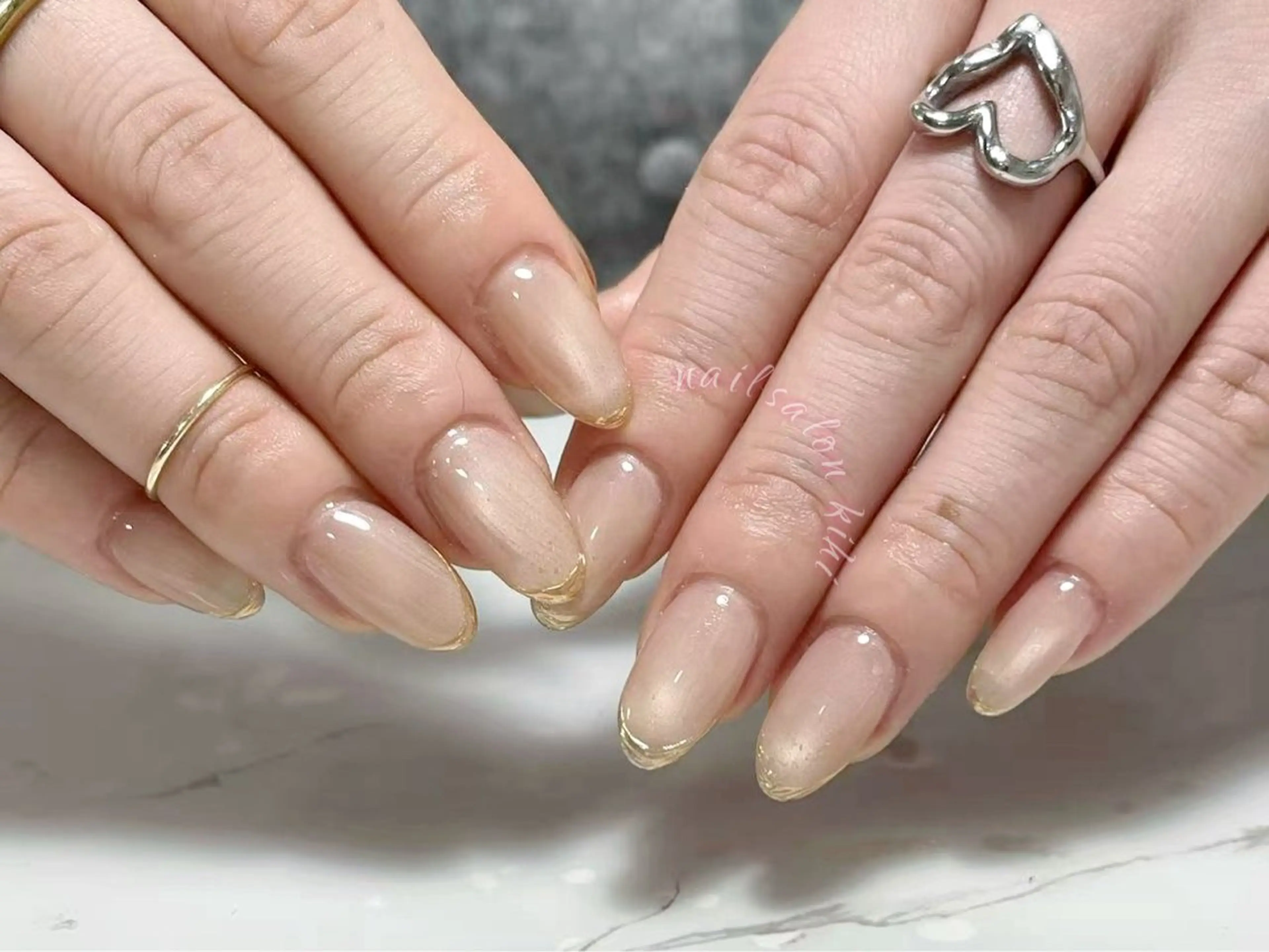 ネイル アートネイル フレンチネイル ジェルネイル グラデーション 韓国ネイル ハンドネイル ハンドケア さくら💮💮 【オフ無料】のネイルデザイン