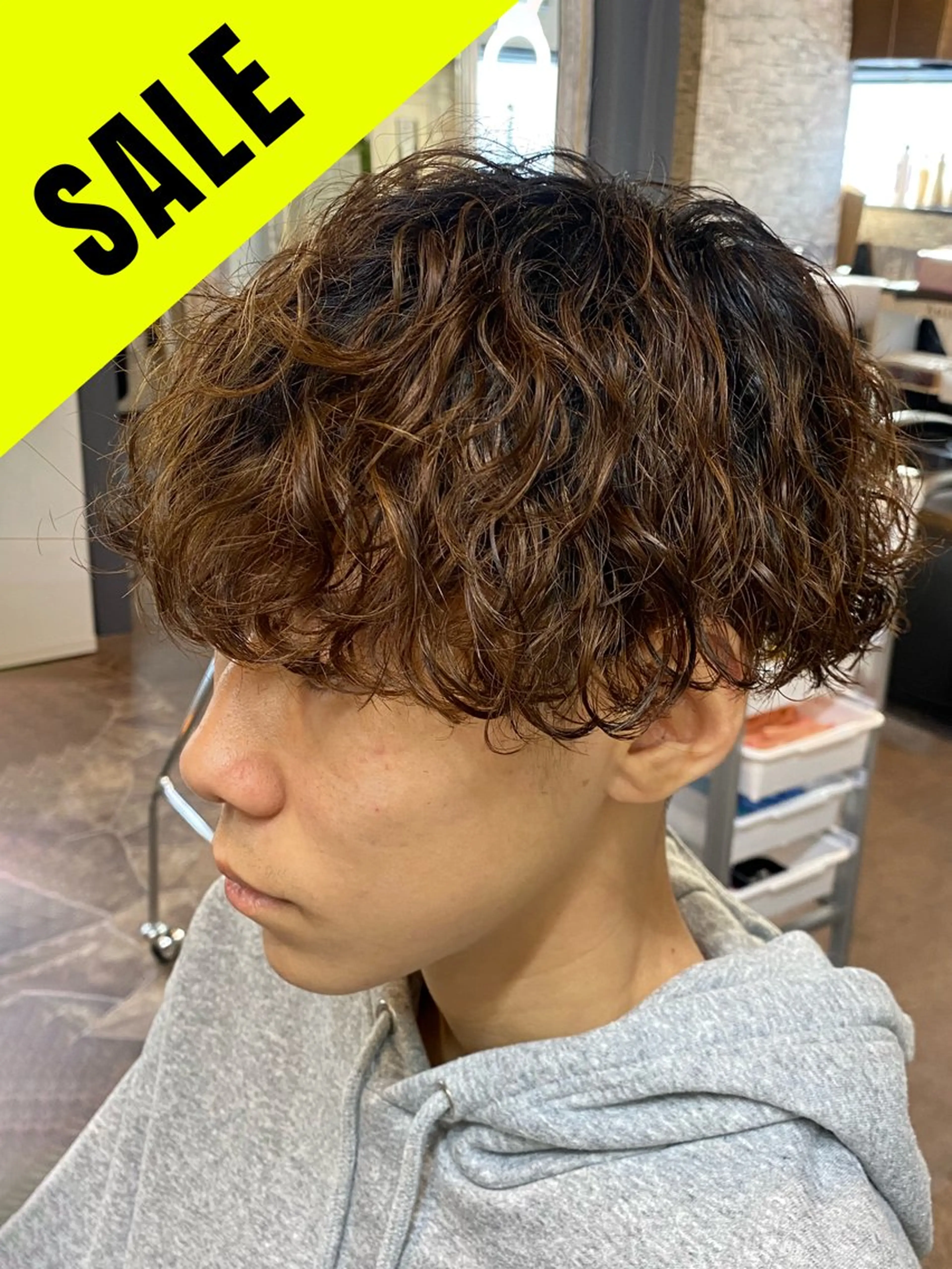 ショート パーマ HRK 1st.メンズサロンのヘアスタイル