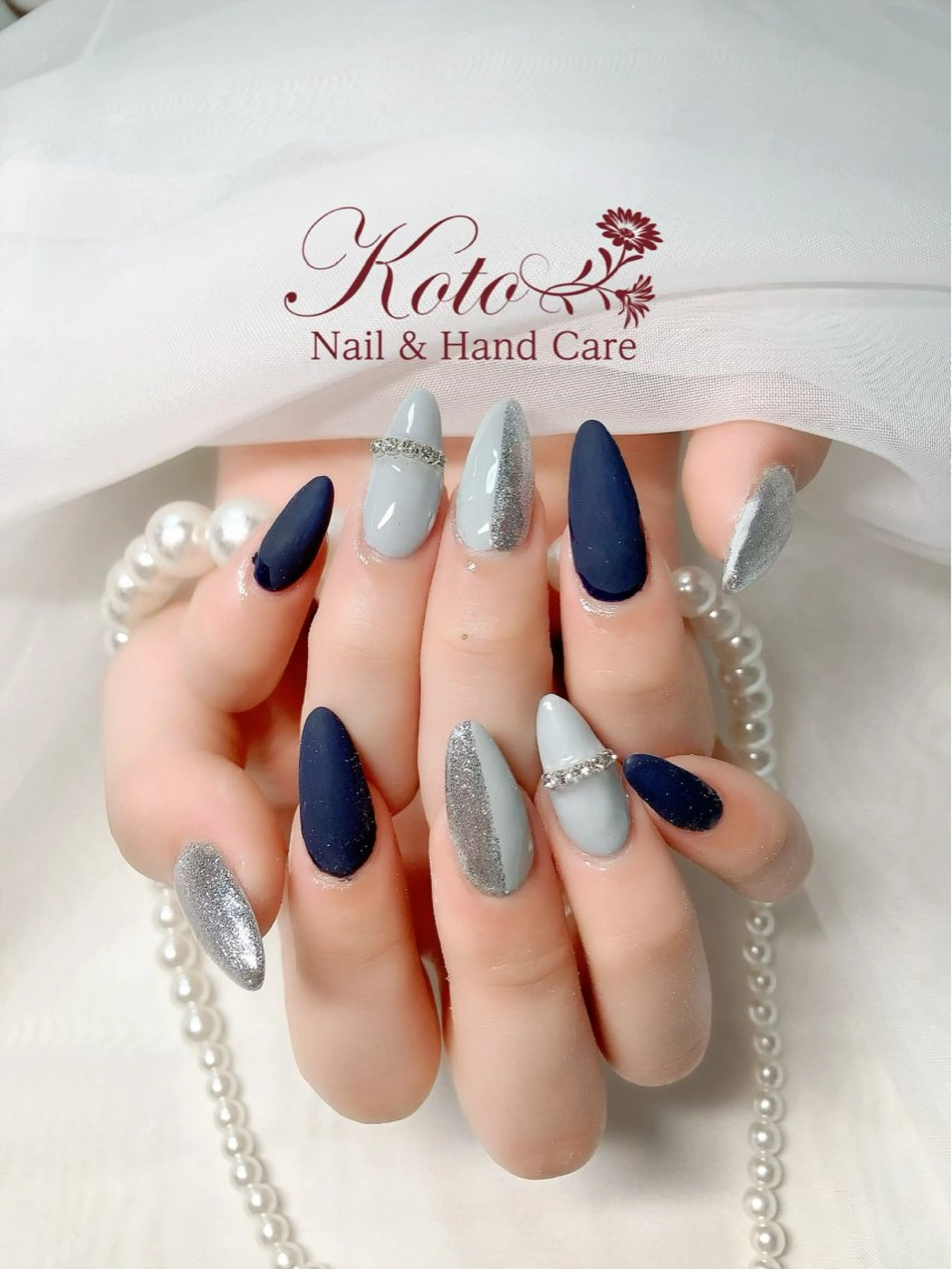 ネイル 長さ出し ジェルネイル 持ち込み ニュアンスネイル 赤色 ハンドネイル Nail Salon KOTOのネイルデザイン