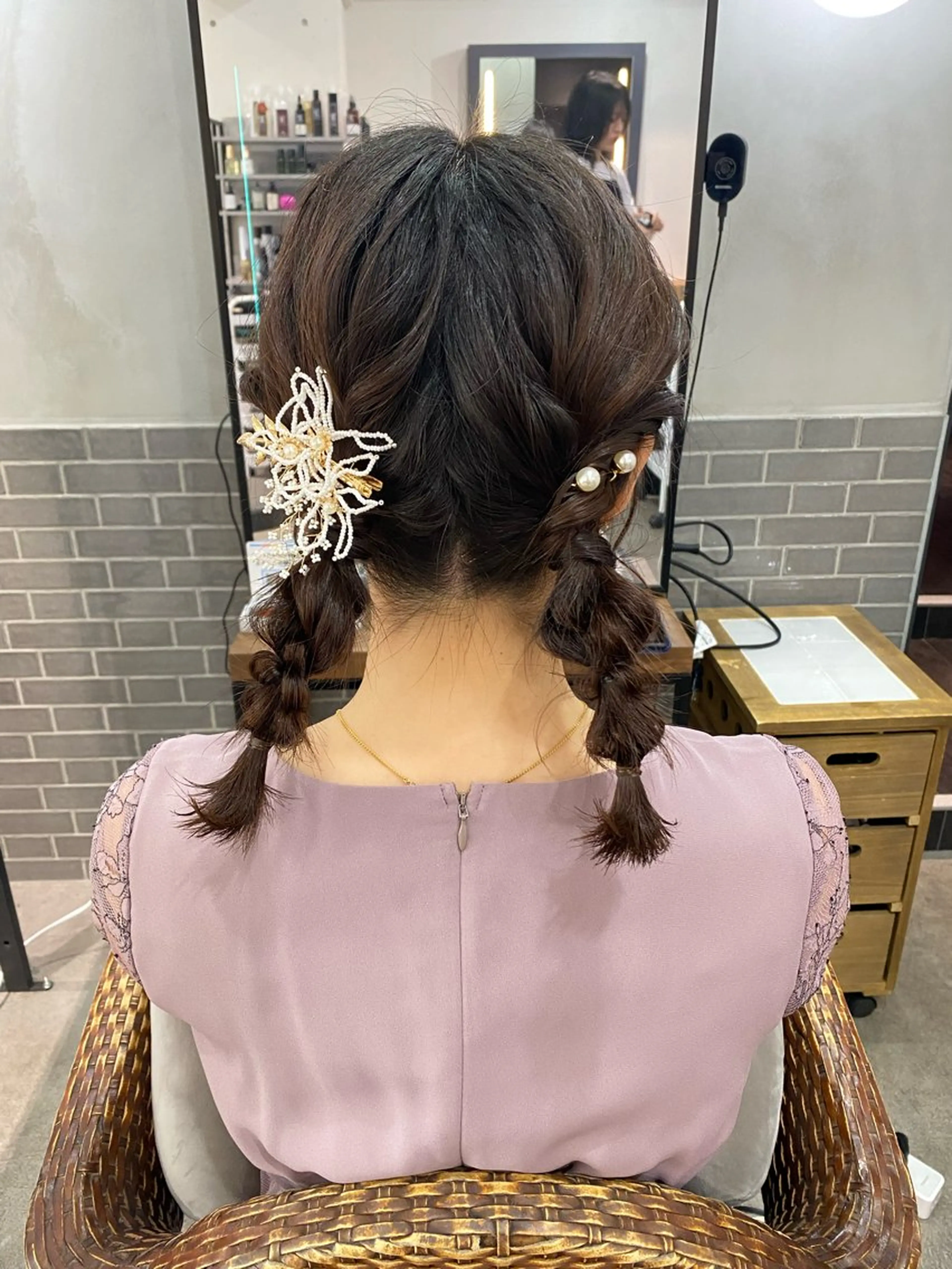 ミディアム カット ヘアセット まとまるボブ🌼 アレンジ🌼鴨下穂香のヘアスタイル