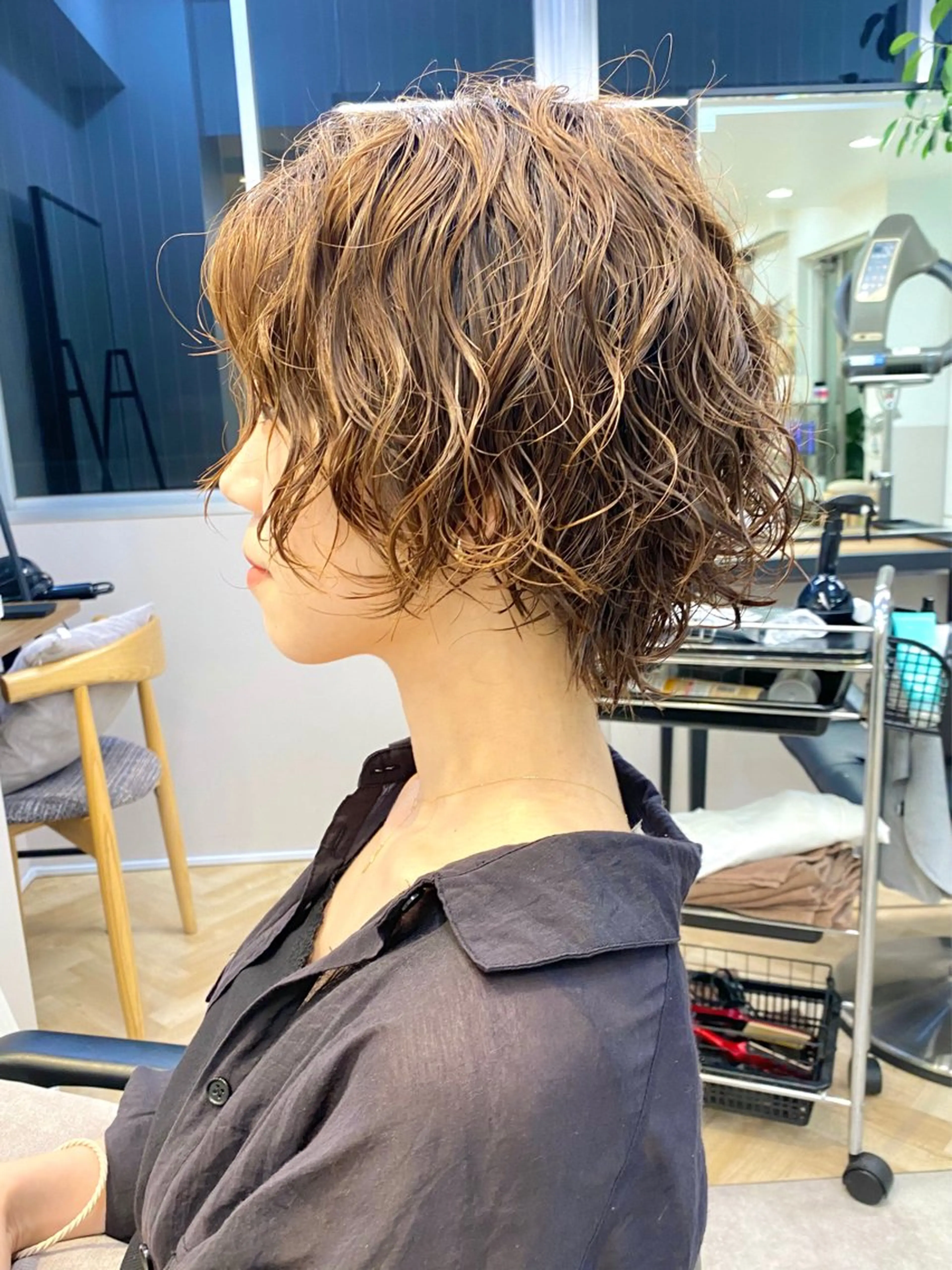 ショート カット パーマ 会田 渡夢のヘアスタイル