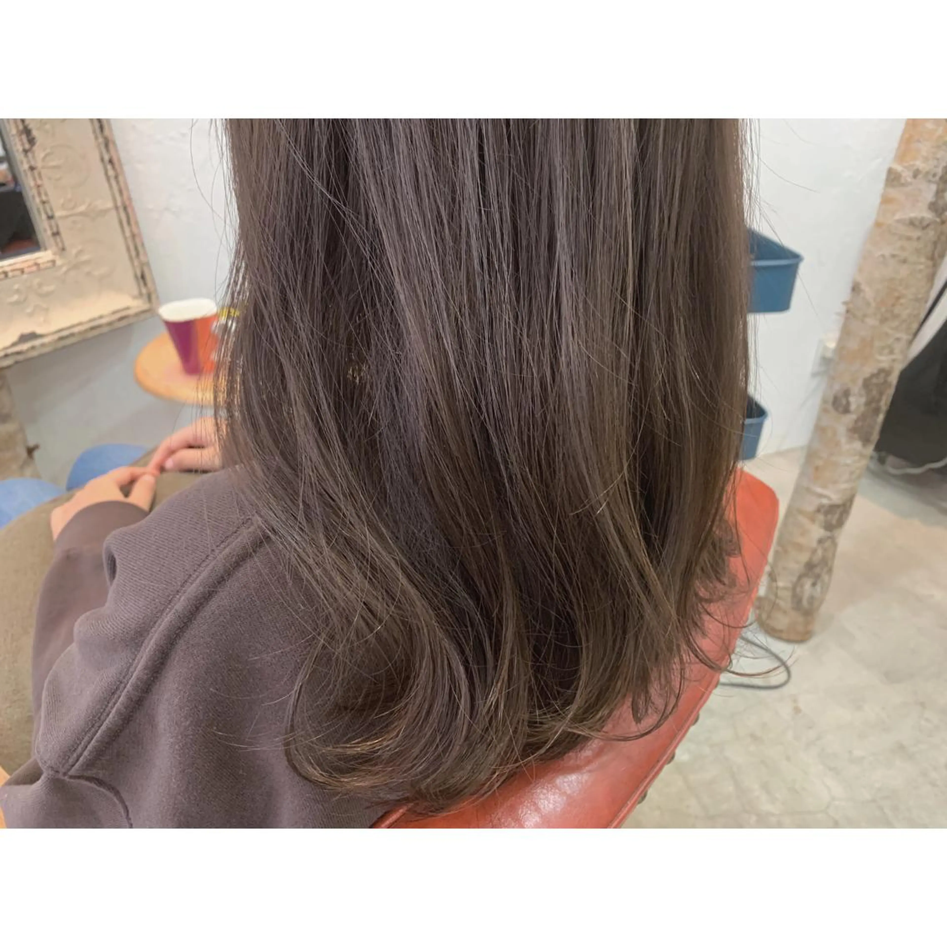 セミロング カラー カット ヘアカラー fio マナミのヘアスタイル