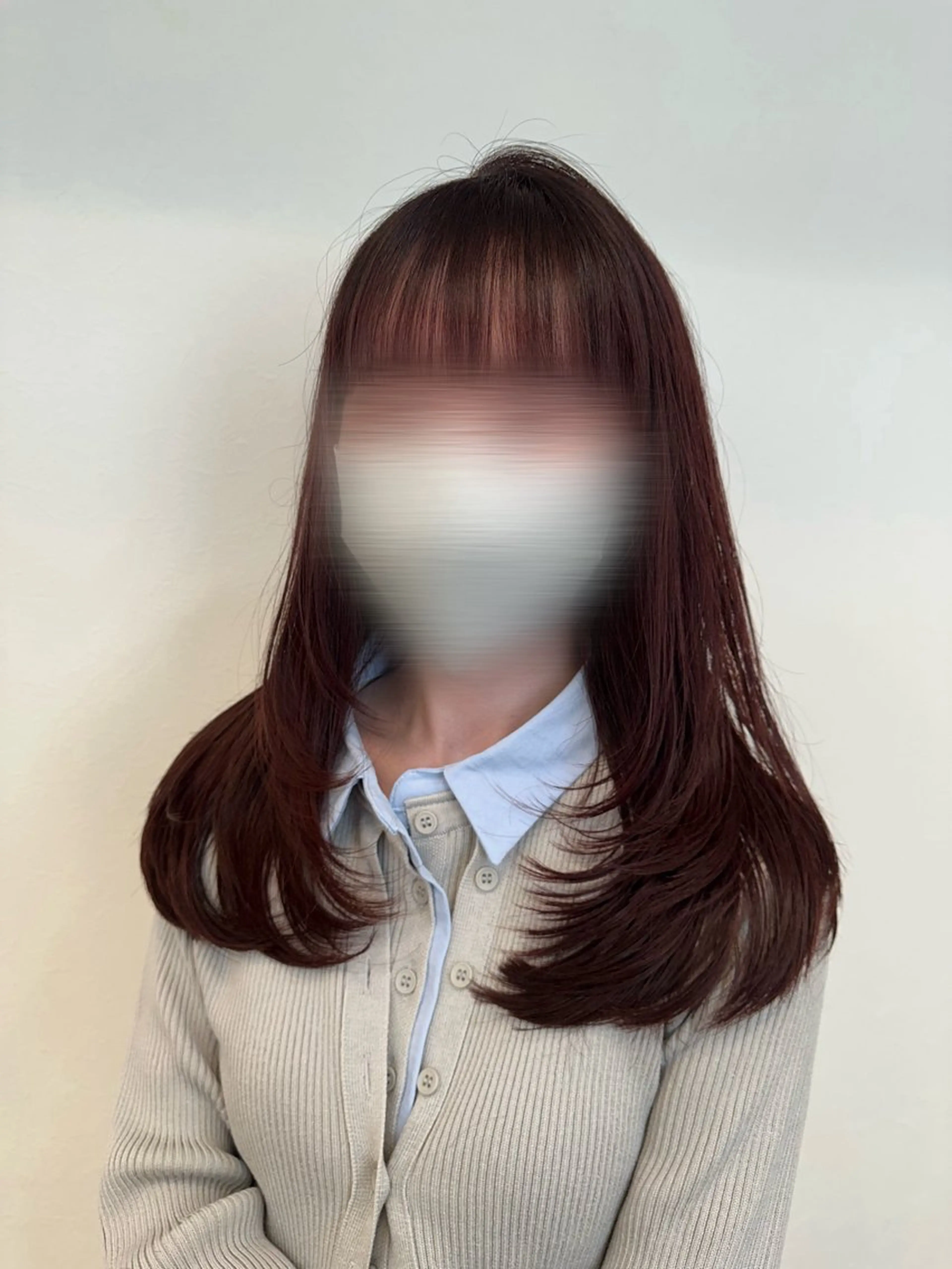 ロング ピンクブラウン 顔まわりレイヤー レイヤーカット カット ヘアカラー 押川 未羽のヘアスタイル