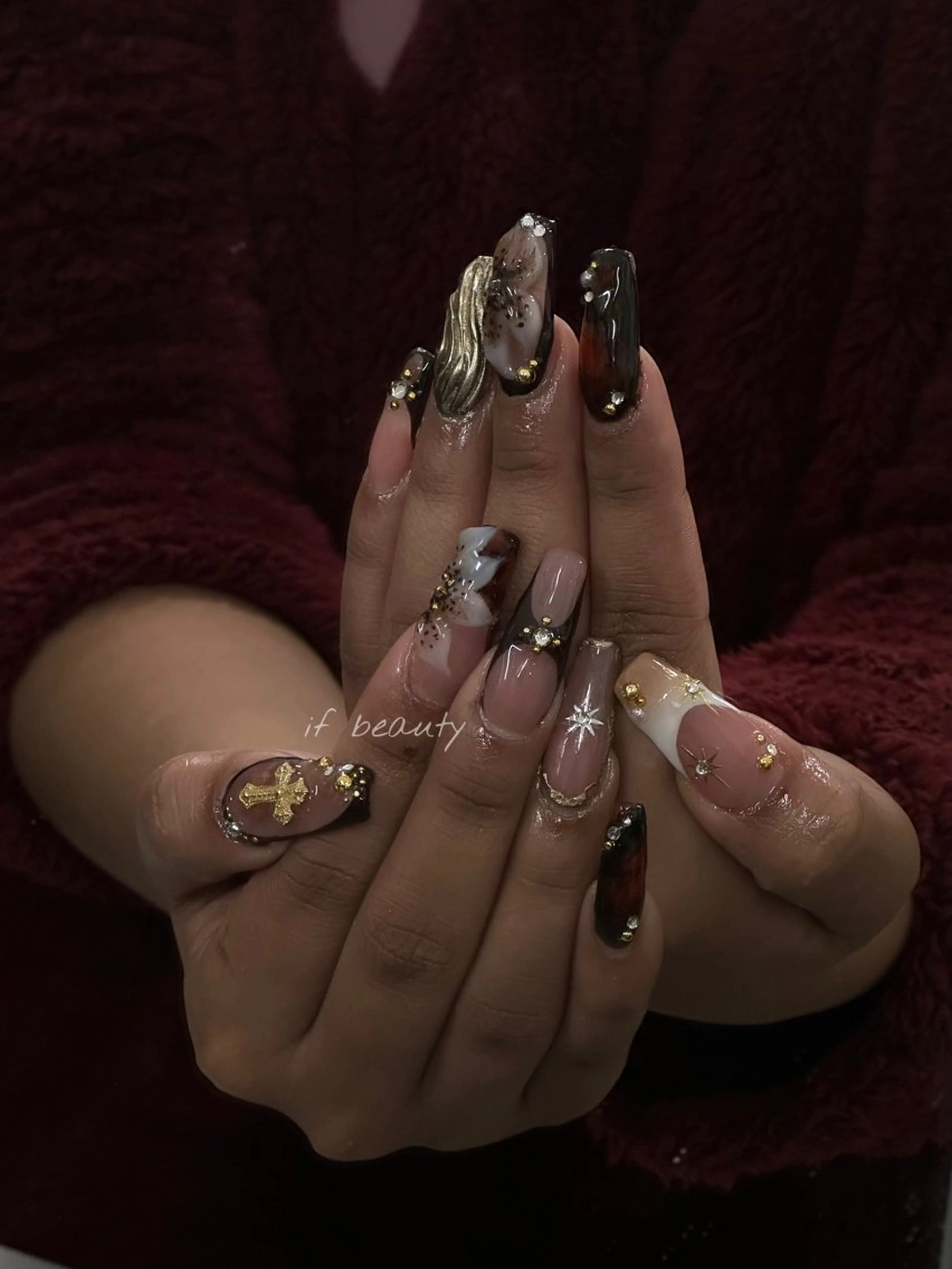 ネイル アートネイル ジェルネイル グラデーション パラジェル ワンホンネイル ハンドネイル if Hair＆Nail Salon所属・IKA /海外ネイル /個性派/ワンホンのネイルデザイン