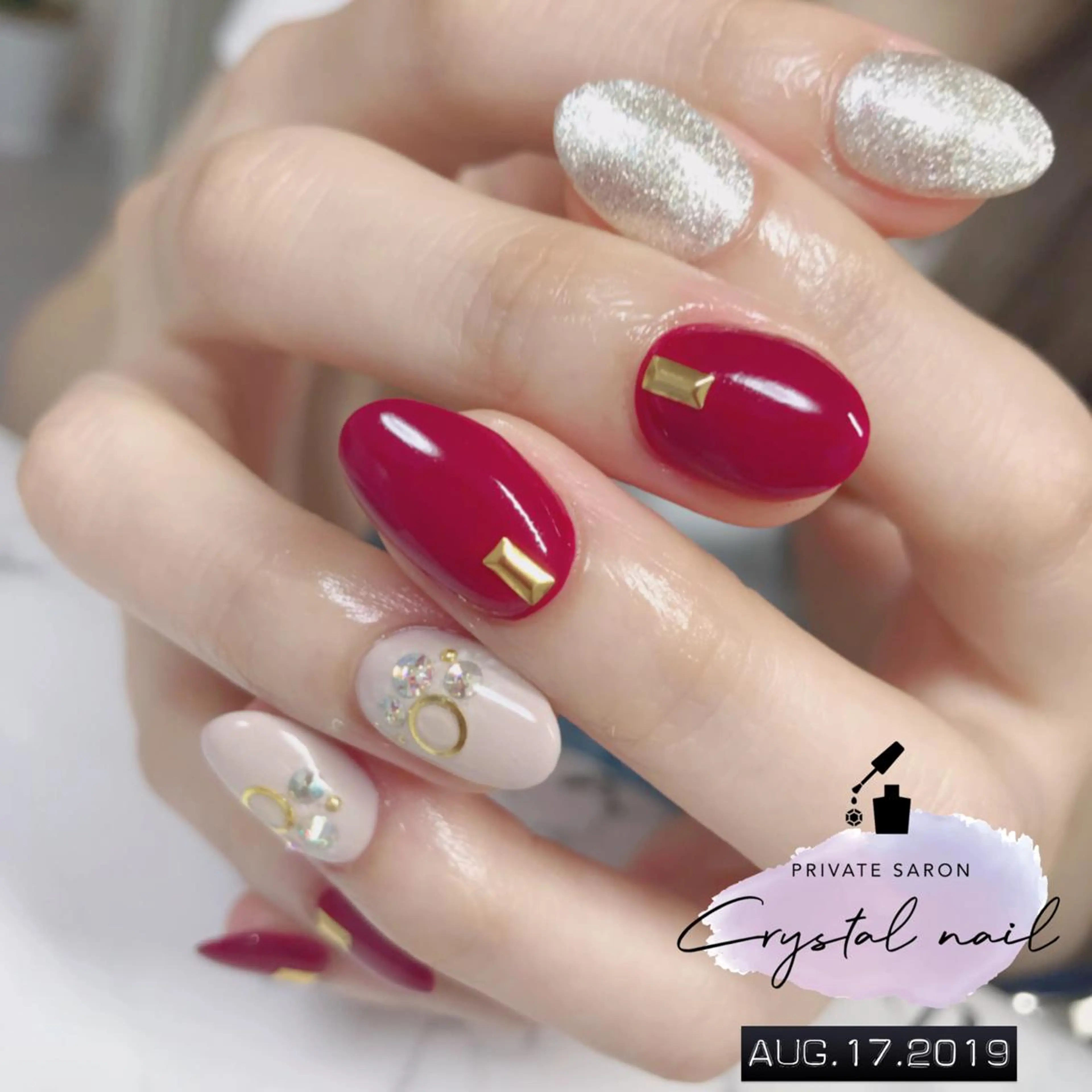 ネイル ボルドー ハンドネイル SCENERY NAILのネイルデザイン