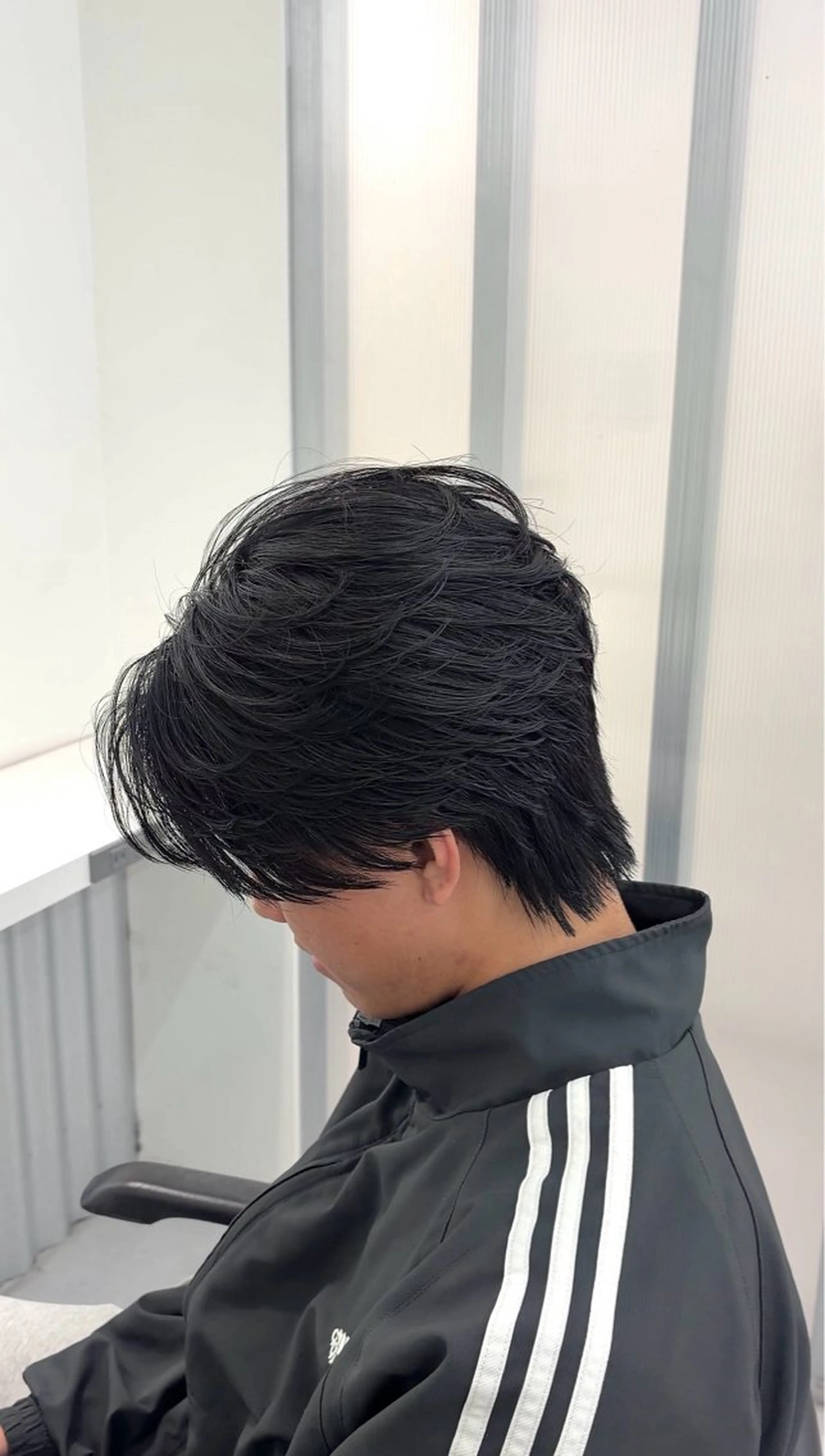 メンズ メンズウルフカット ウルフカット 佐々木 輝のヘアスタイル