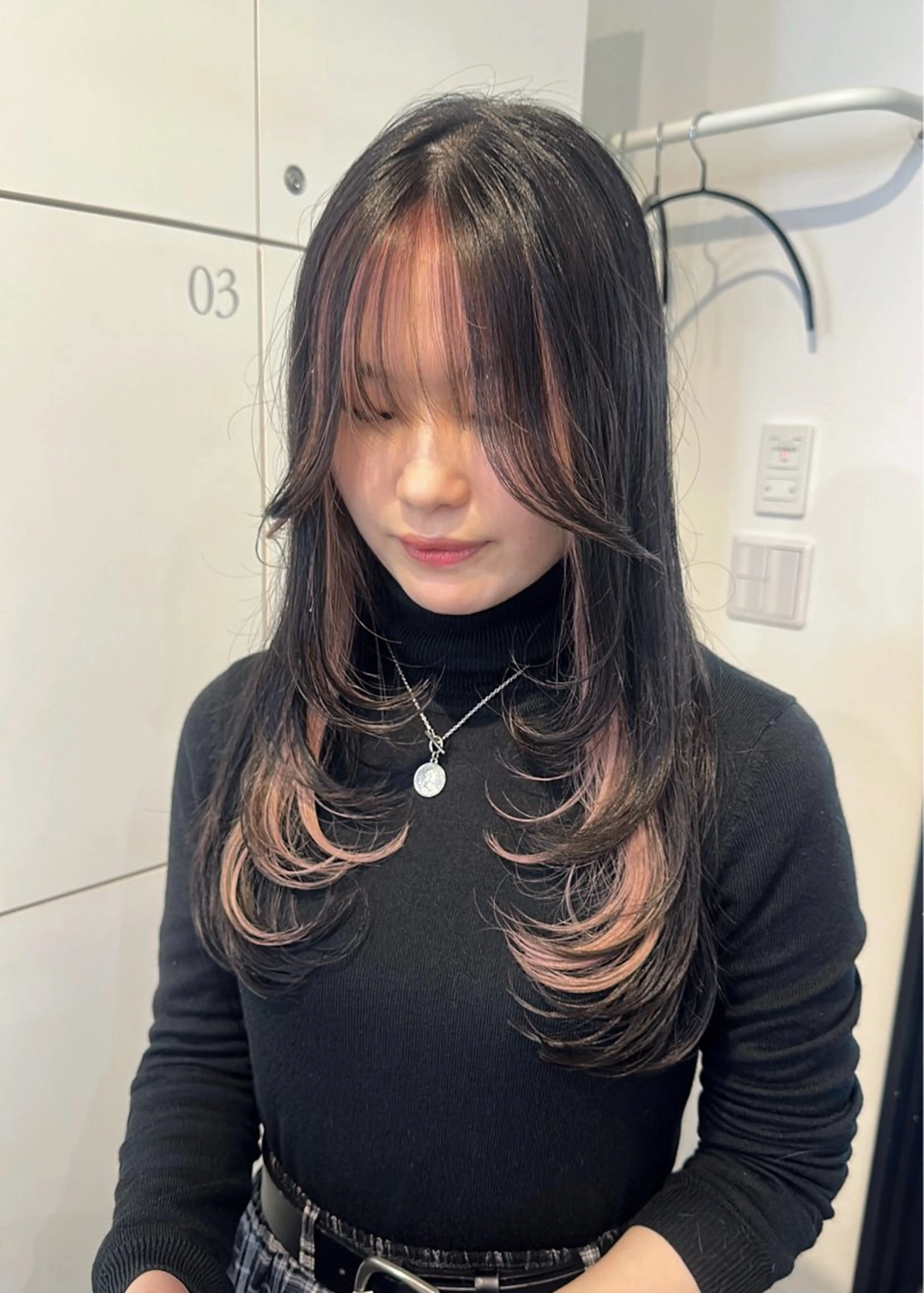 ロング カラー カット ヘアカラー レイヤー/ハイトーン WAKANAのヘアスタイル