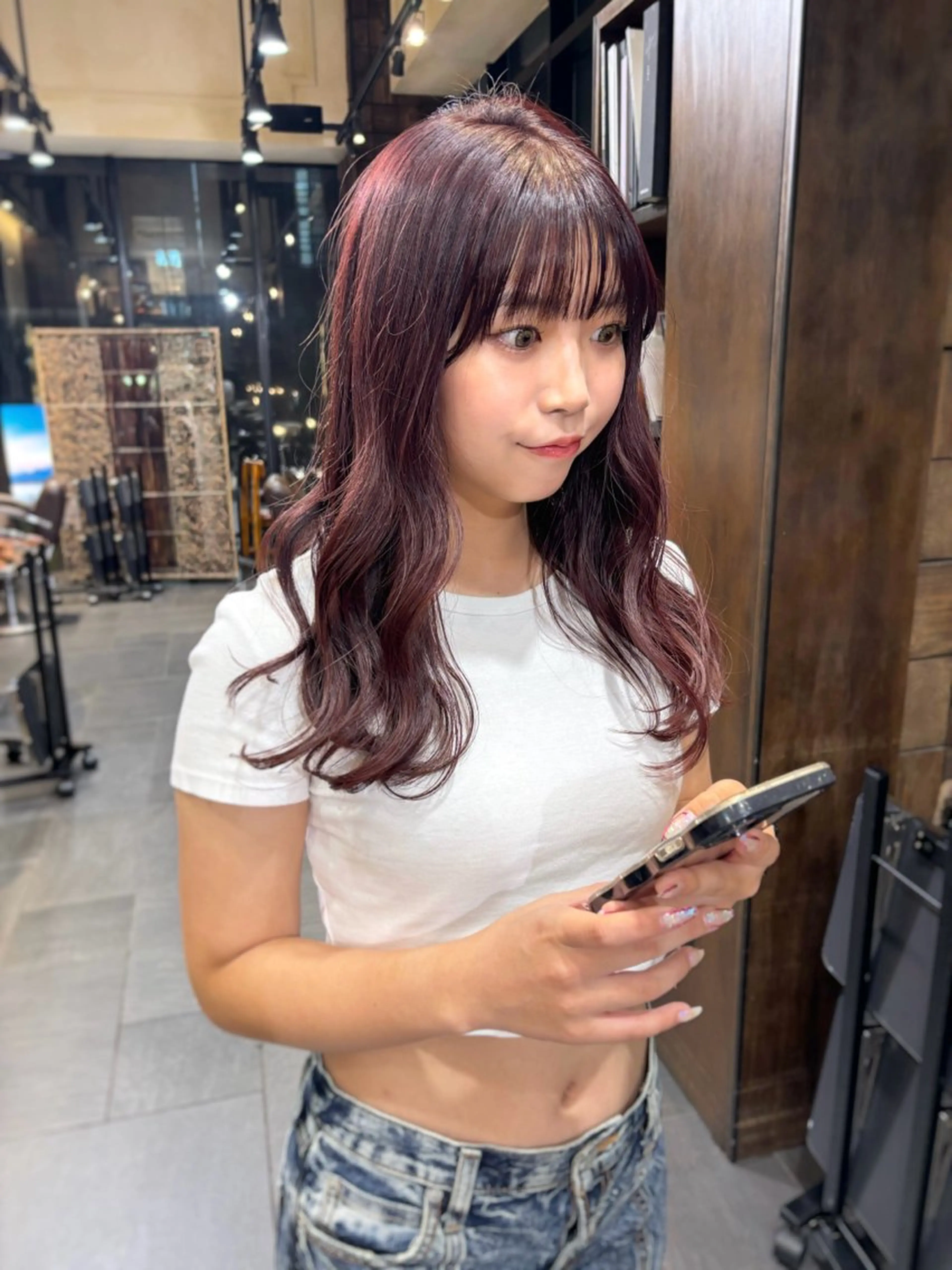 セミロング カット ヘアカラー トリートメント MINXginza タイラミユネのヘアスタイル
