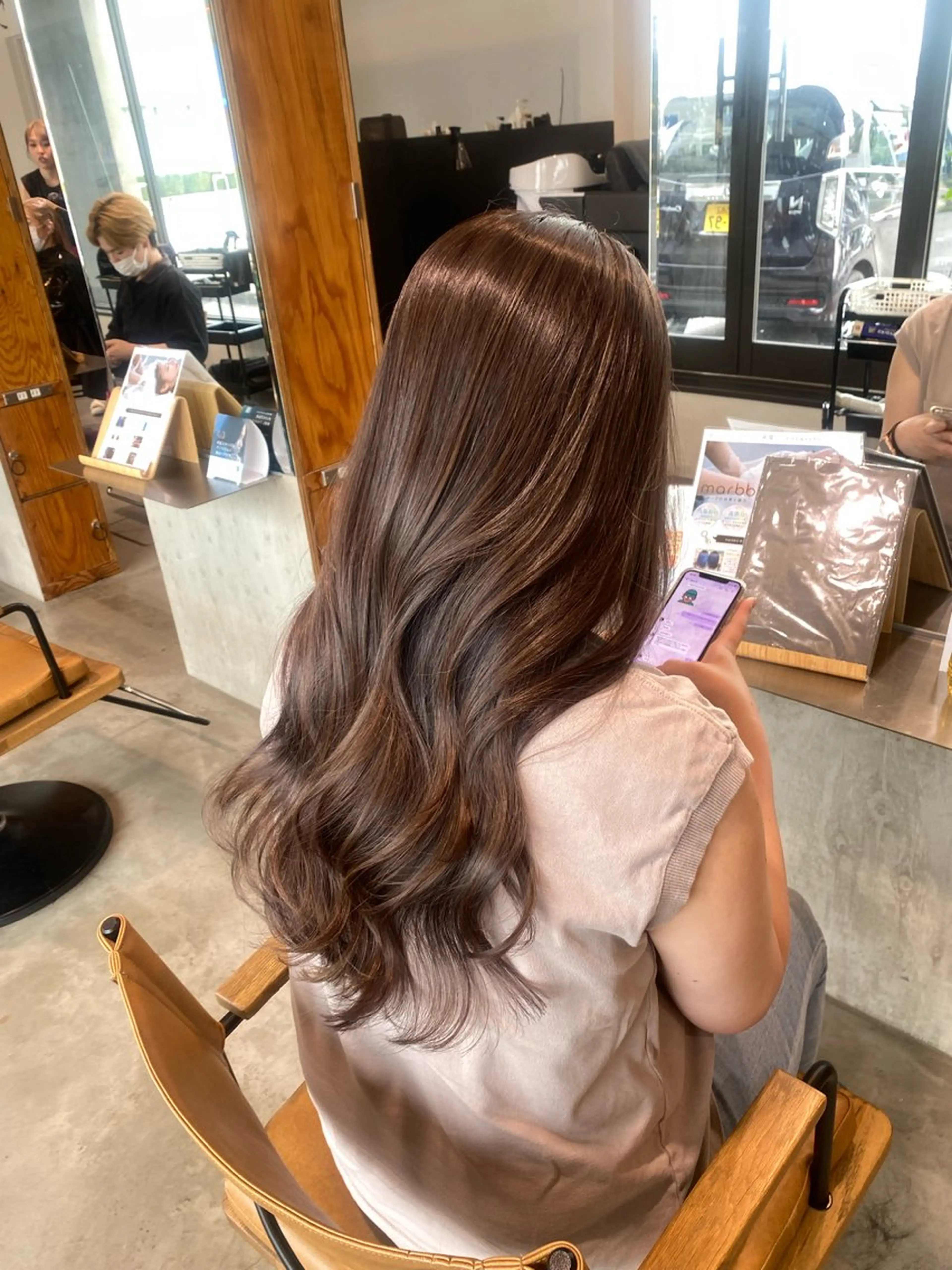 ロング カラー カット ヘアカラー トリートメント 透明感カラー 天羅のヘアスタイル
