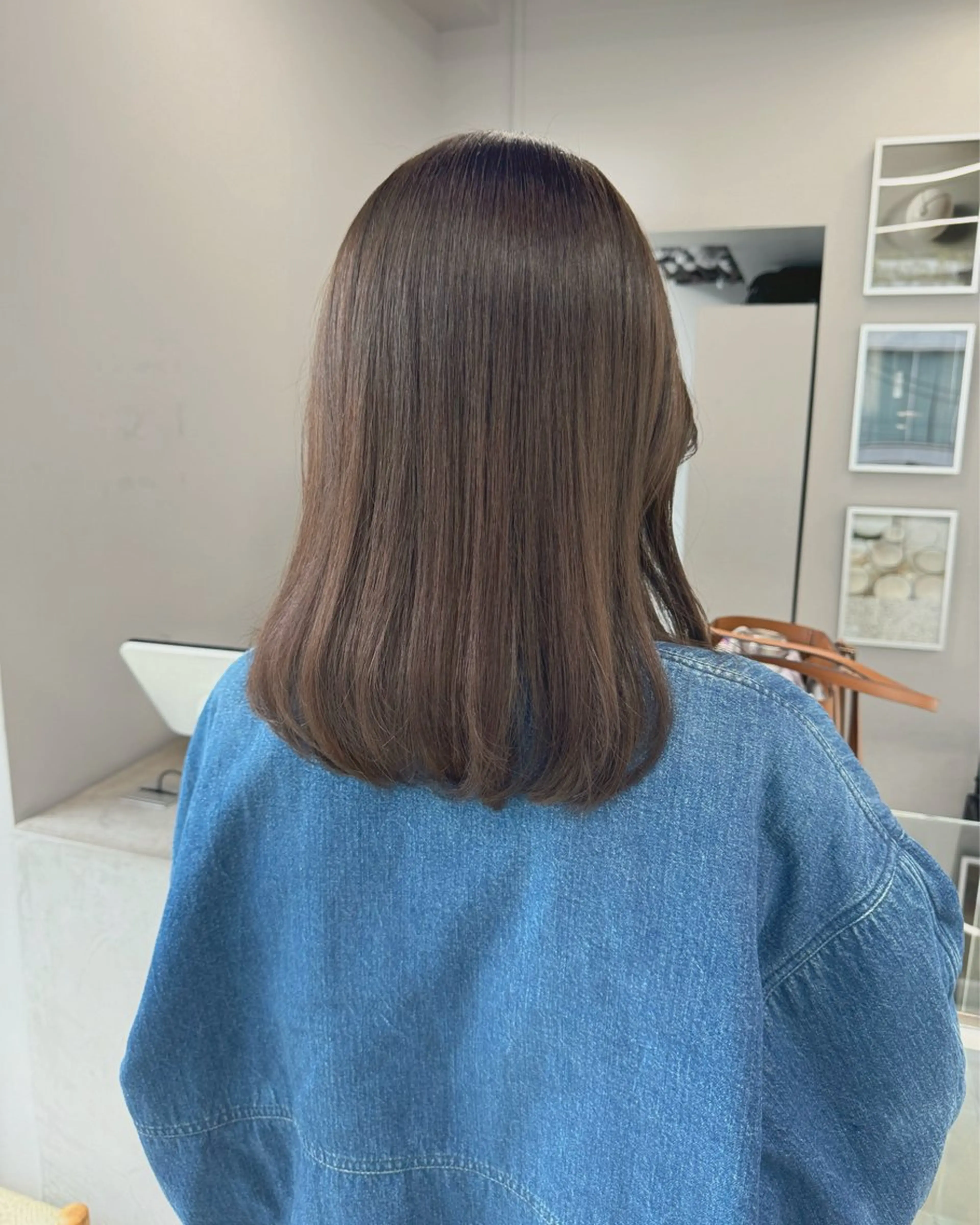 カラー ヘアカラー トリートメント maina/透明感 ベージュ/ブラウンのヘアスタイル