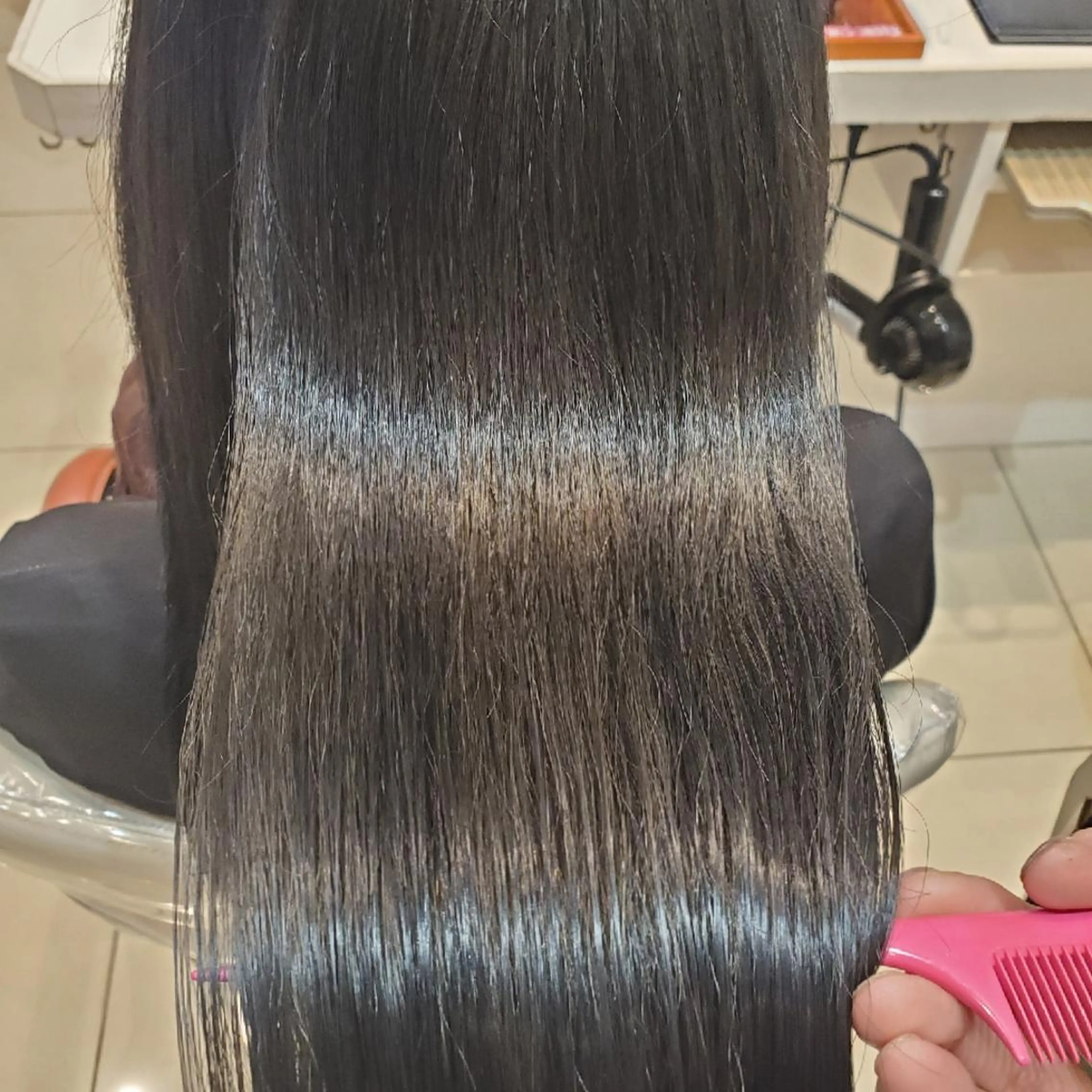 ロング 髪質改善 縮毛矯正 韓国レイヤー／髪質 改善カラー/れんのヘアスタイル