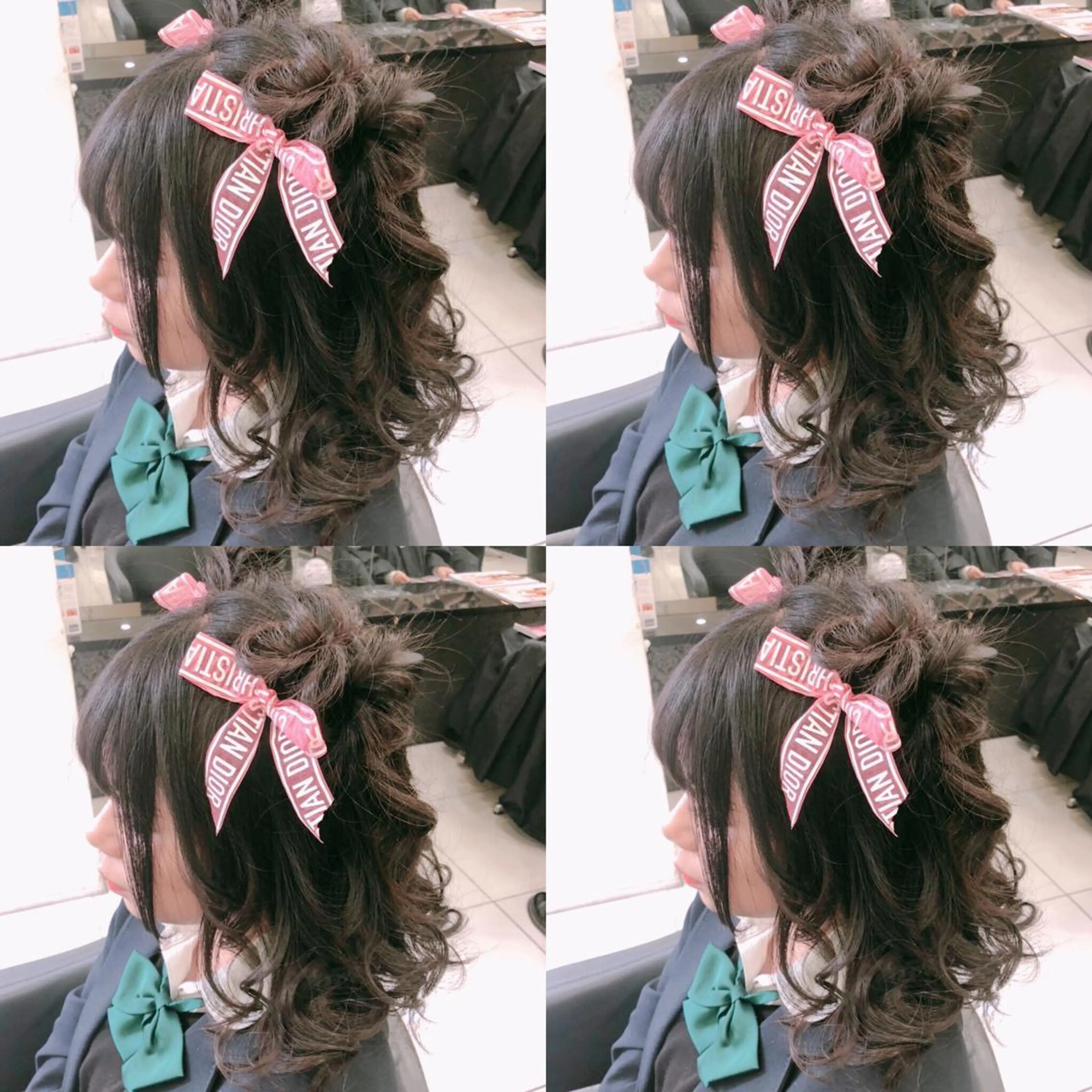 ミディアム ヘアアレンジ お団子ヘア ヘアセット 🌷MAYU 🌷のヘアスタイル