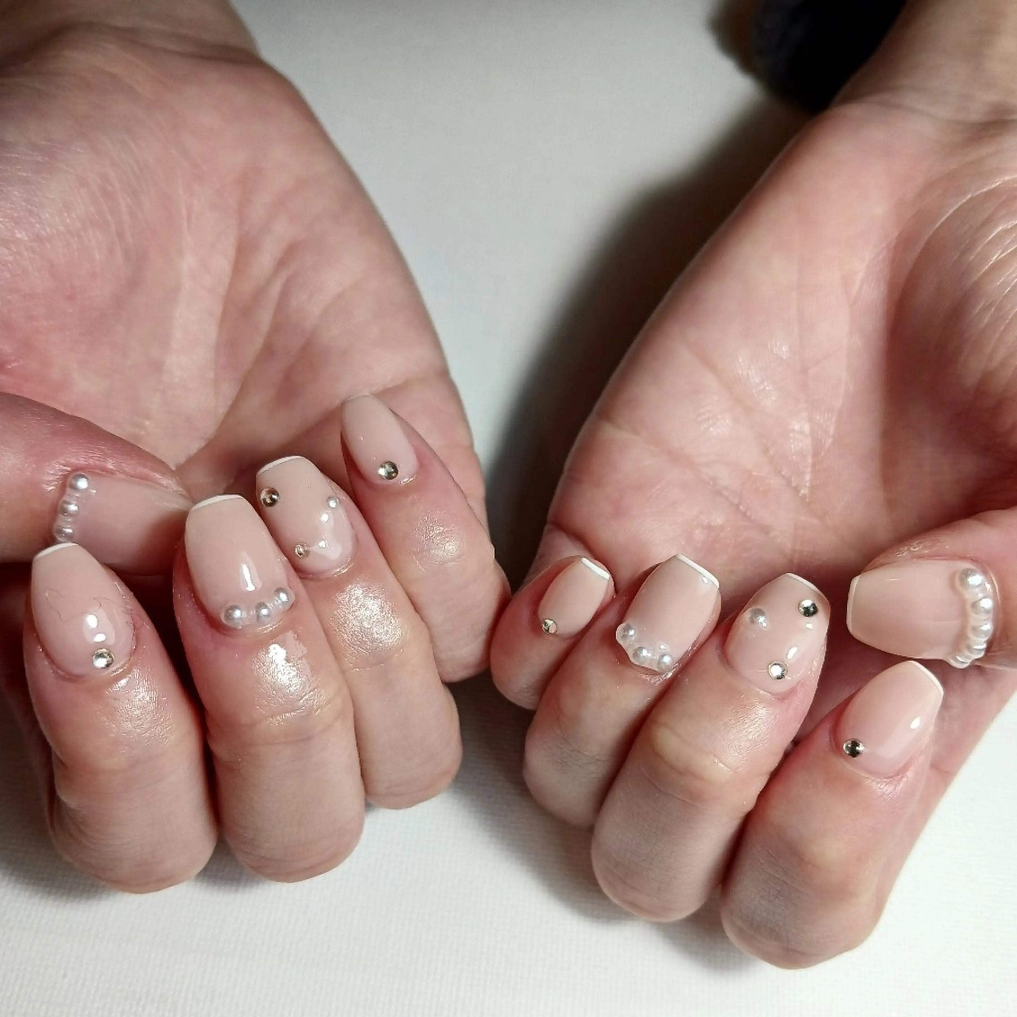 ネイル フレンチネイル ジェルネイル 持ち込み ショートネイル owlnail /持込みデザイン専門のネイルデザイン