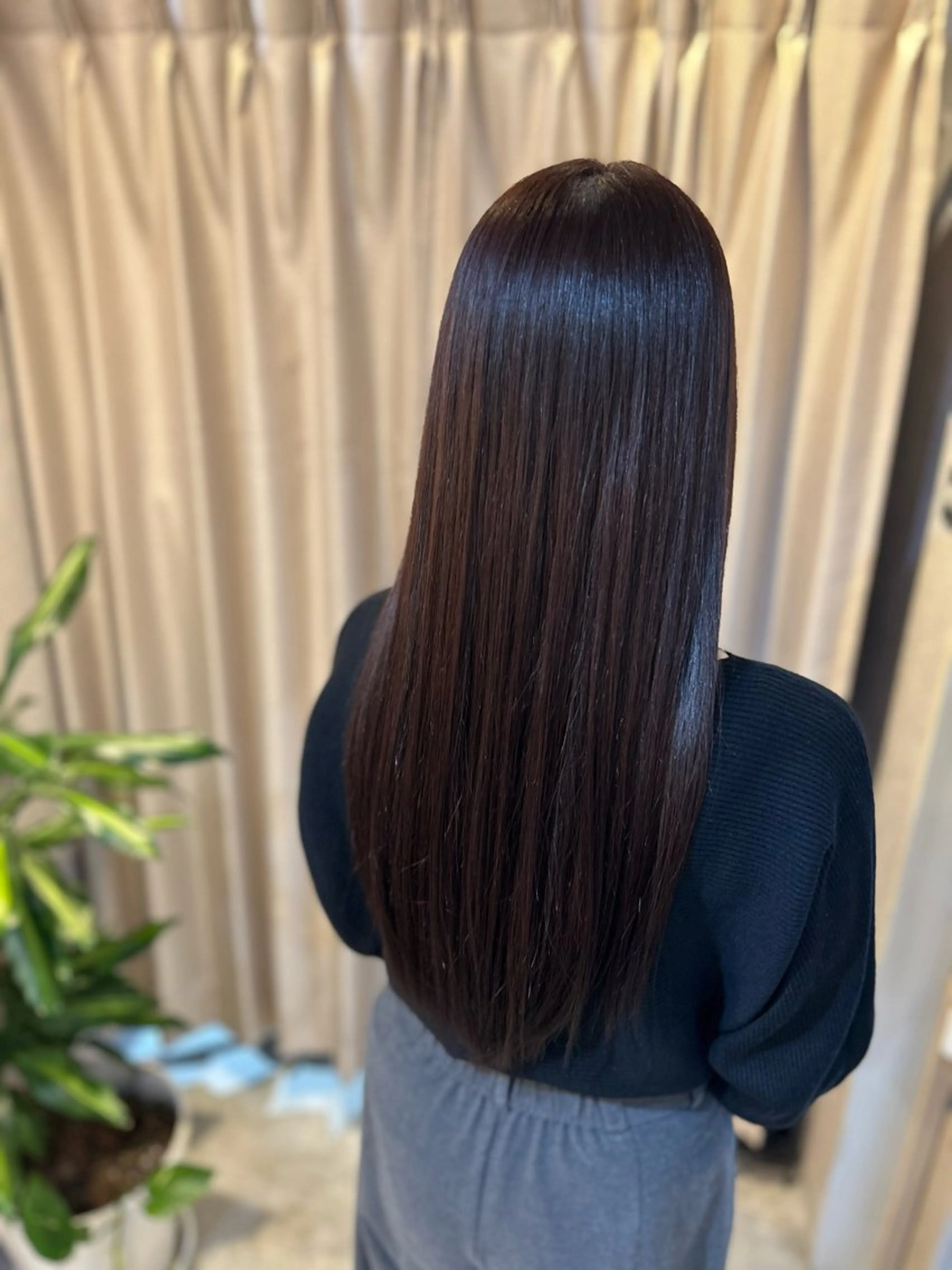 ロング レッドブラウン 髪質改善 小野 【髪質改善】のヘアスタイル