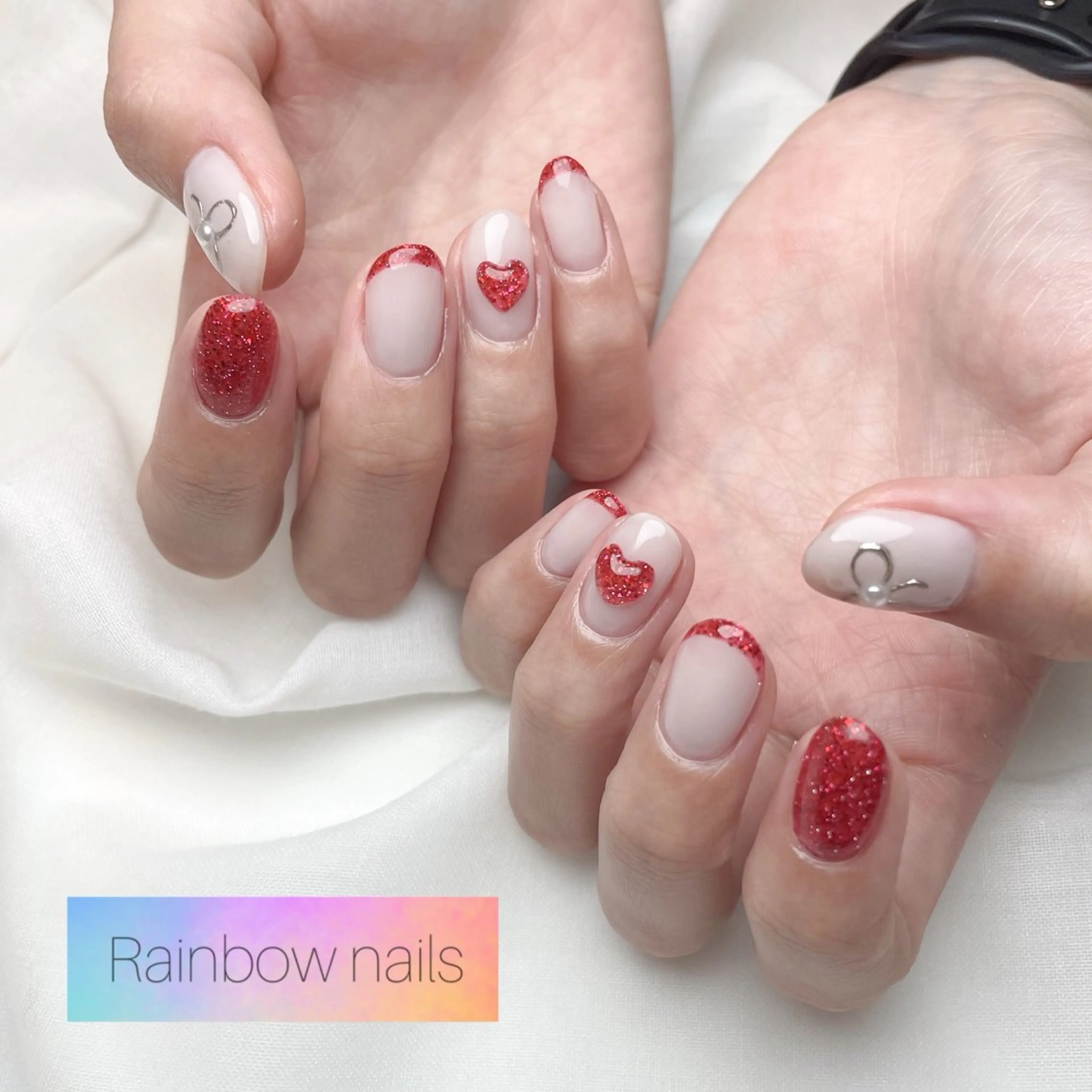 ネイル Rainbow nailsくろちゃんのネイルデザイン