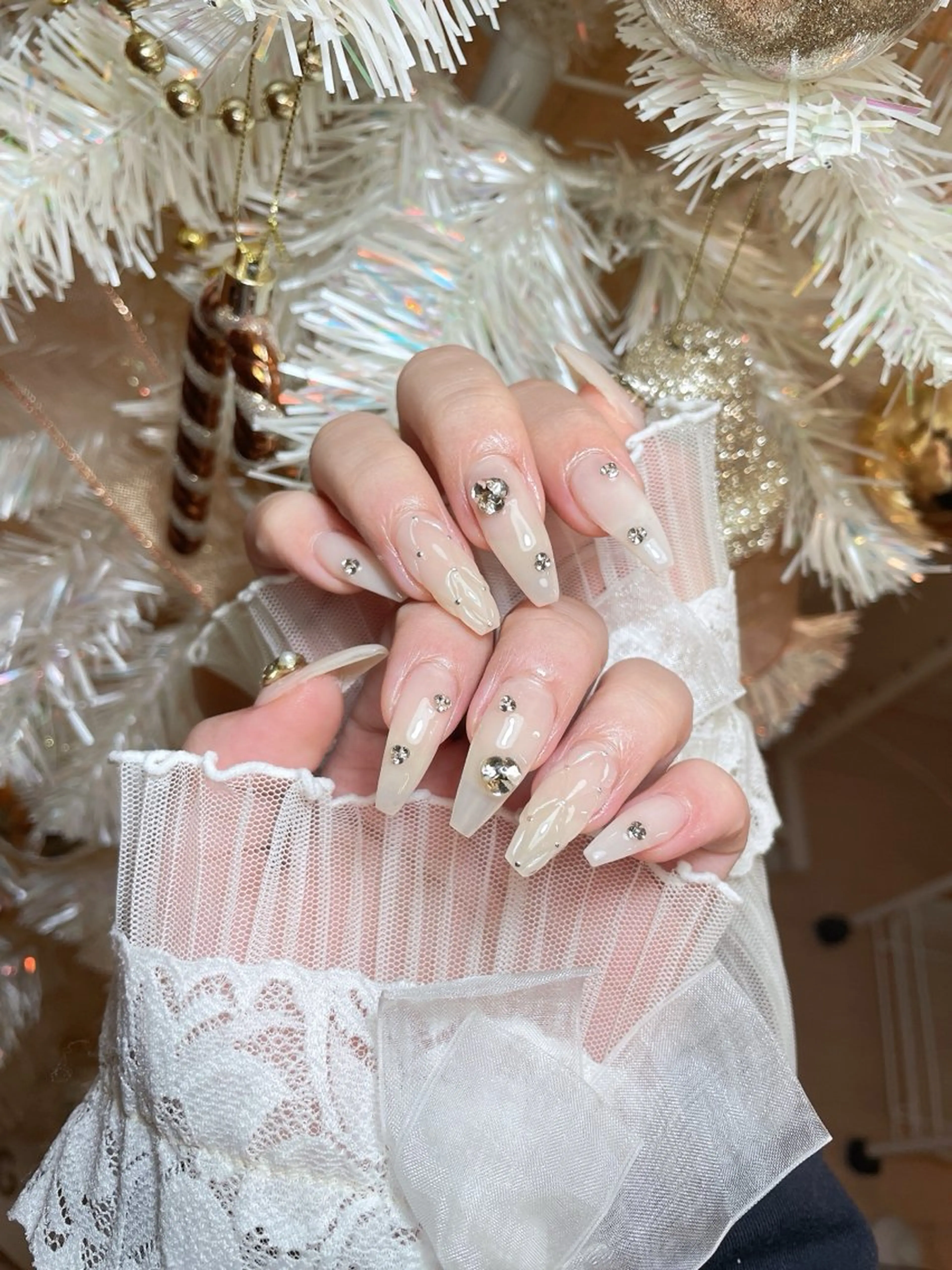 ネイル 23時まで❤︎韓国、 ワンホンネイルのネイルデザイン