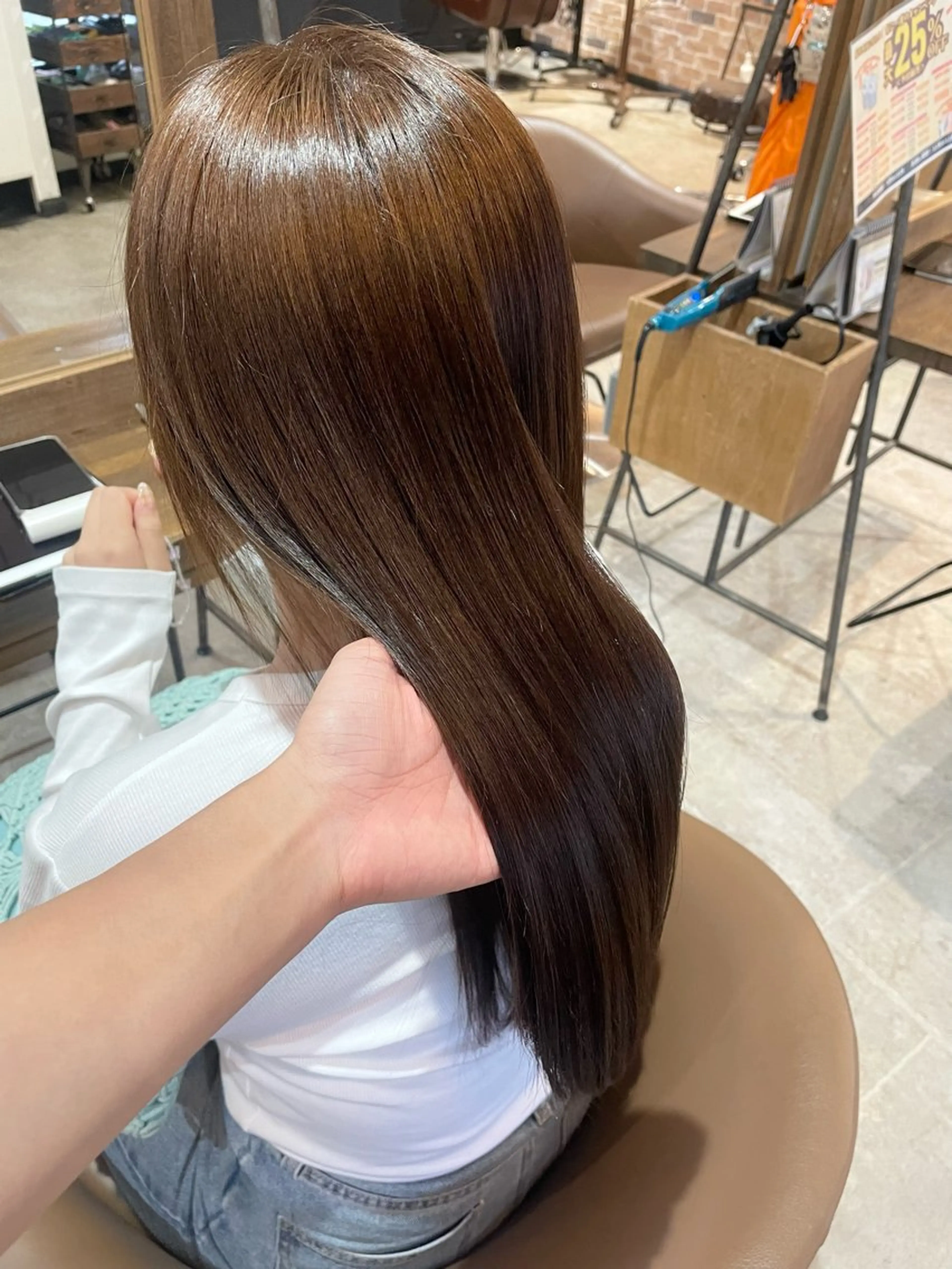 【🍒ミニモ限定価格🍒】カット＋ダメージレスカラー+オイルトリートメント付き🫧　　※口コミ必須の写真