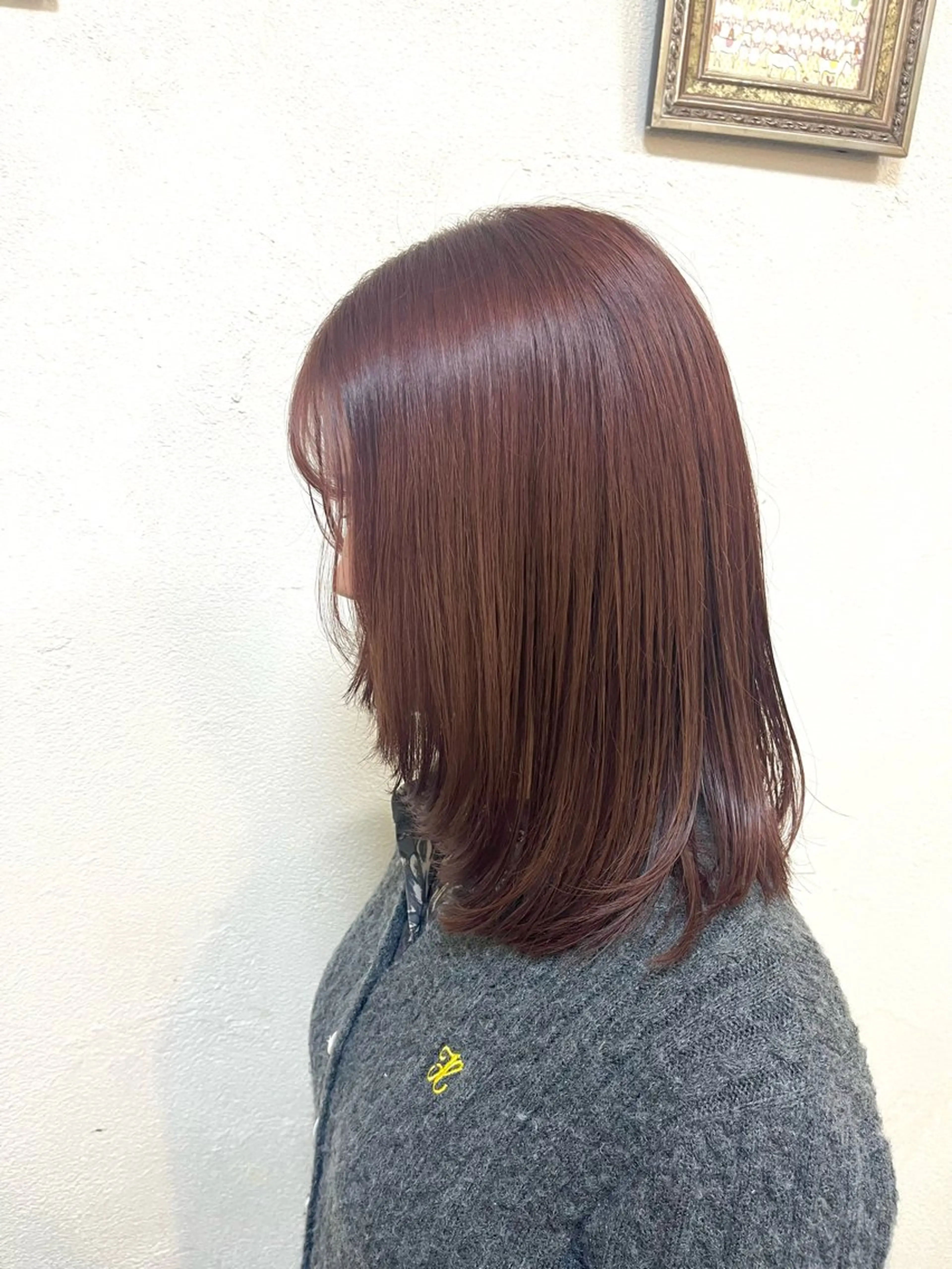 ミディアム カラー トリートメント うる艶カラー× ハイトーン/miuのヘアスタイル