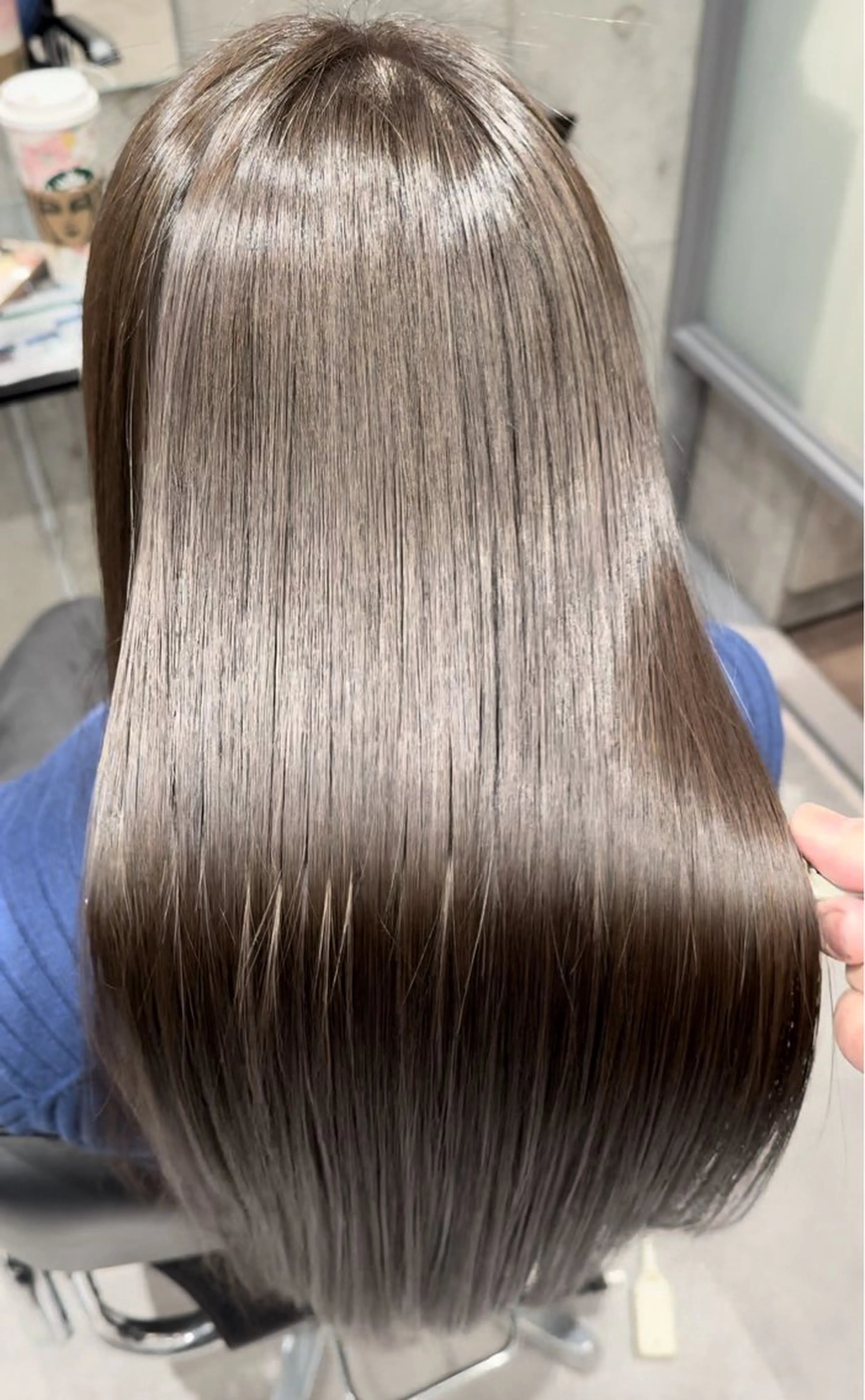 ロング カラー トリートメント 酸熱トリートメント 縮毛矯正 トリートメント ドライ カット✂️髪質改善のヘアスタイル