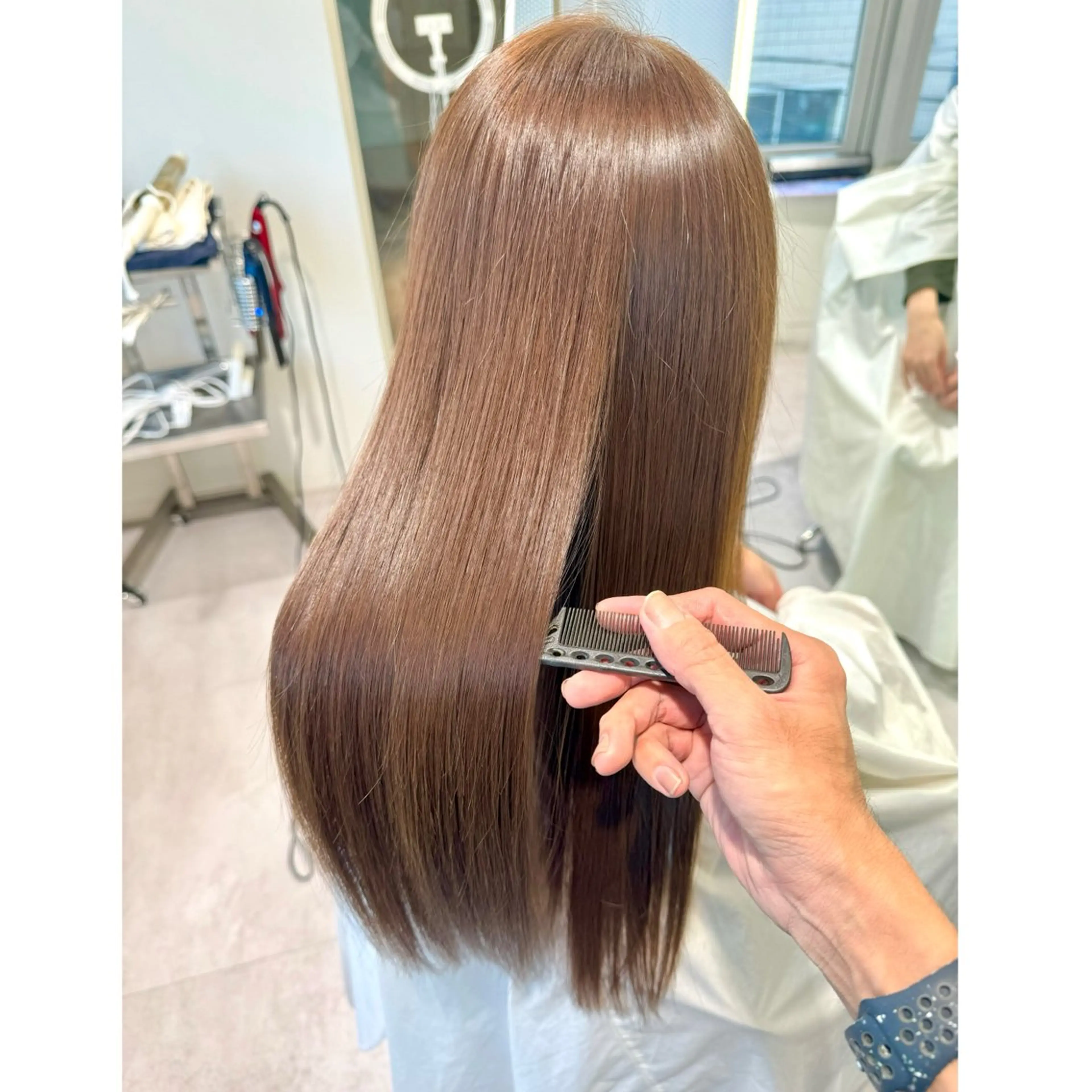 セミロング ヘアカラー 森 隆秀/韓国ヘアのヘアスタイル