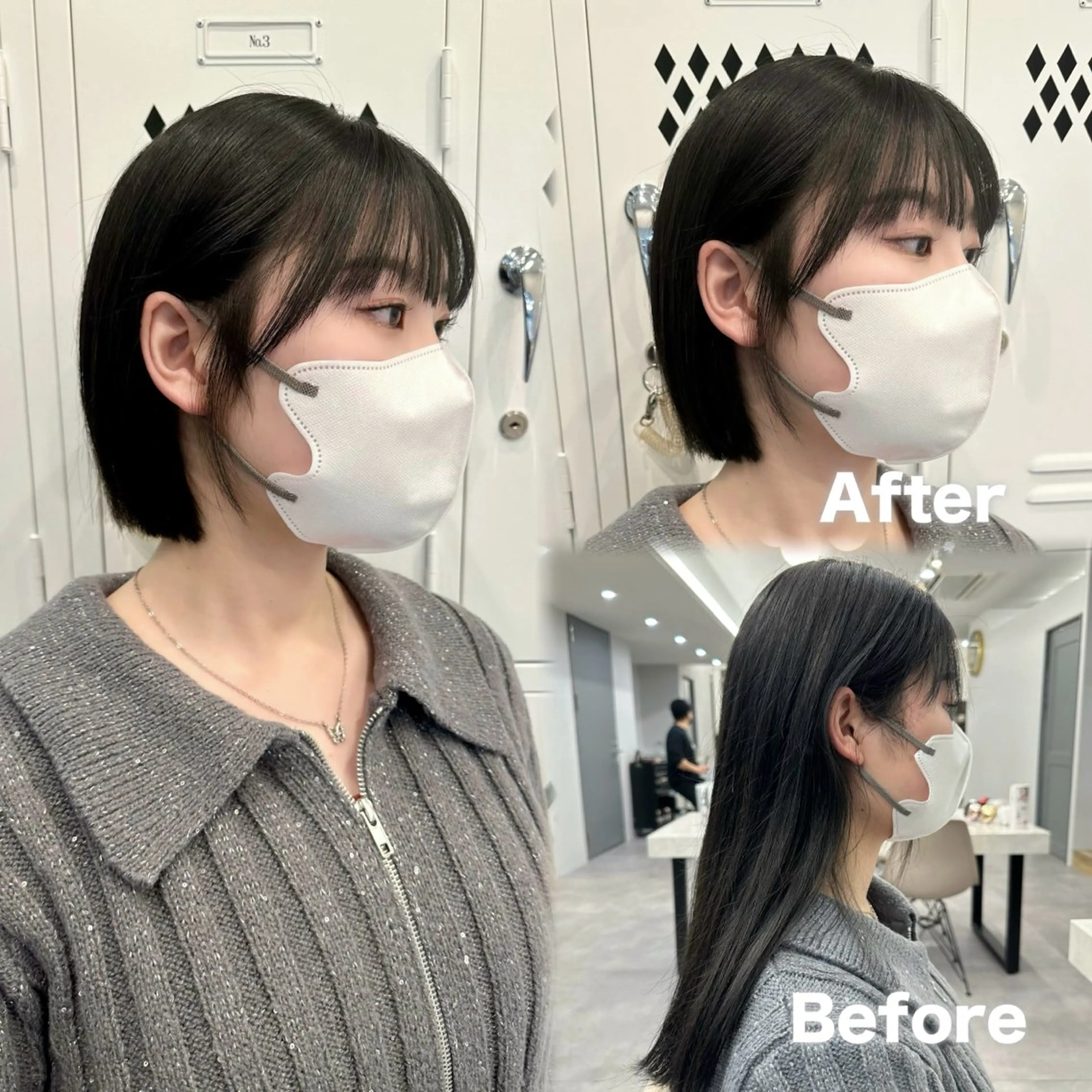 ミディアム カット タンバルモリ/ タッセルボブ/神山のヘアスタイル