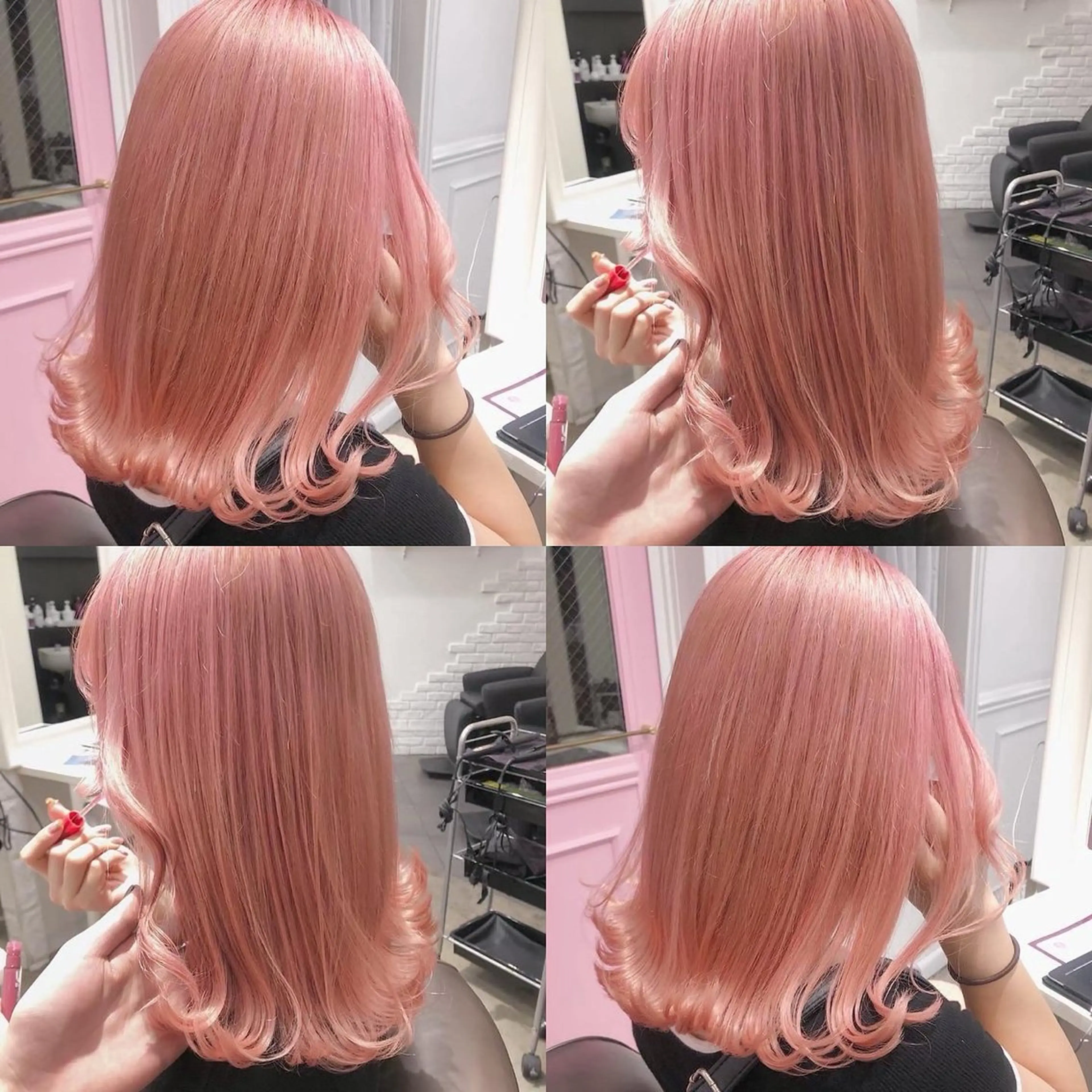 セミロング カラー アッシュ アッシュグレー ベージュカラー ブリーチ ブロンド カット ヘアカラー トリートメント 【美髪ハイトーン】 髪質改善/大和🎀のヘアスタイル