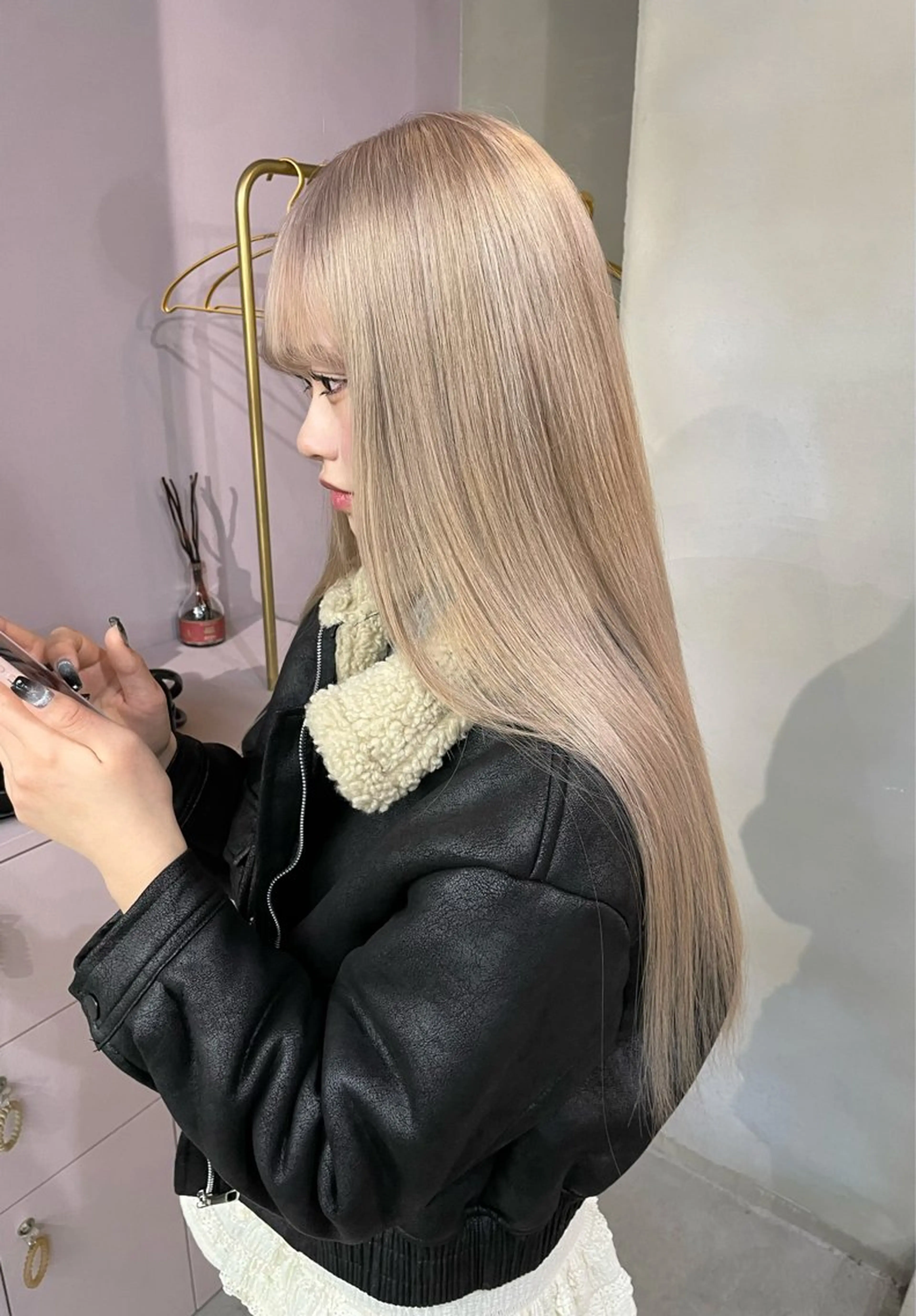 ロング ヘアカラー トリートメント qulim所属・qulim【クリム】 /ハイトーン/海音のヘアスタイル