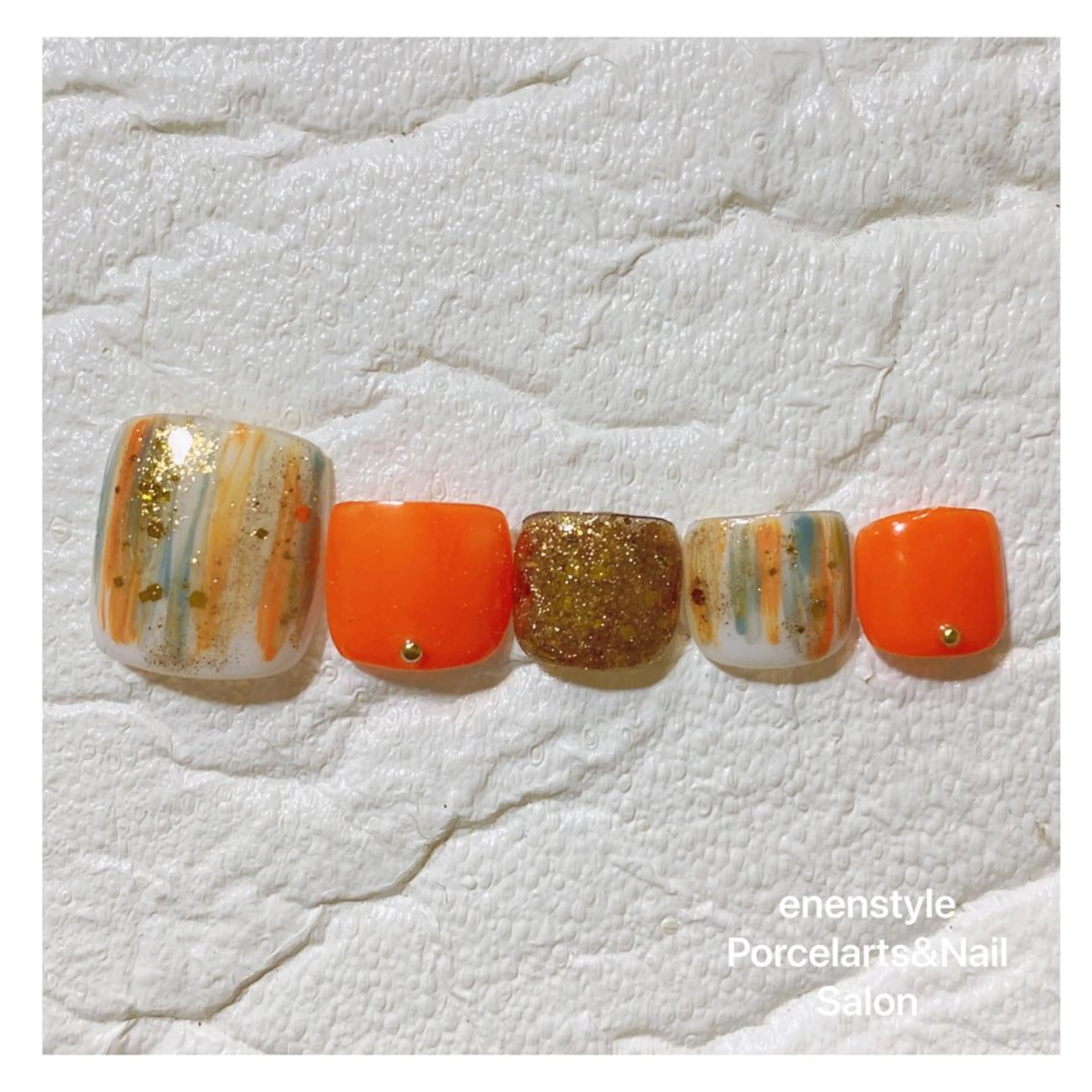 ショート ネイル ハンドネイル フットネイル 👑enen style👑のネイルデザイン