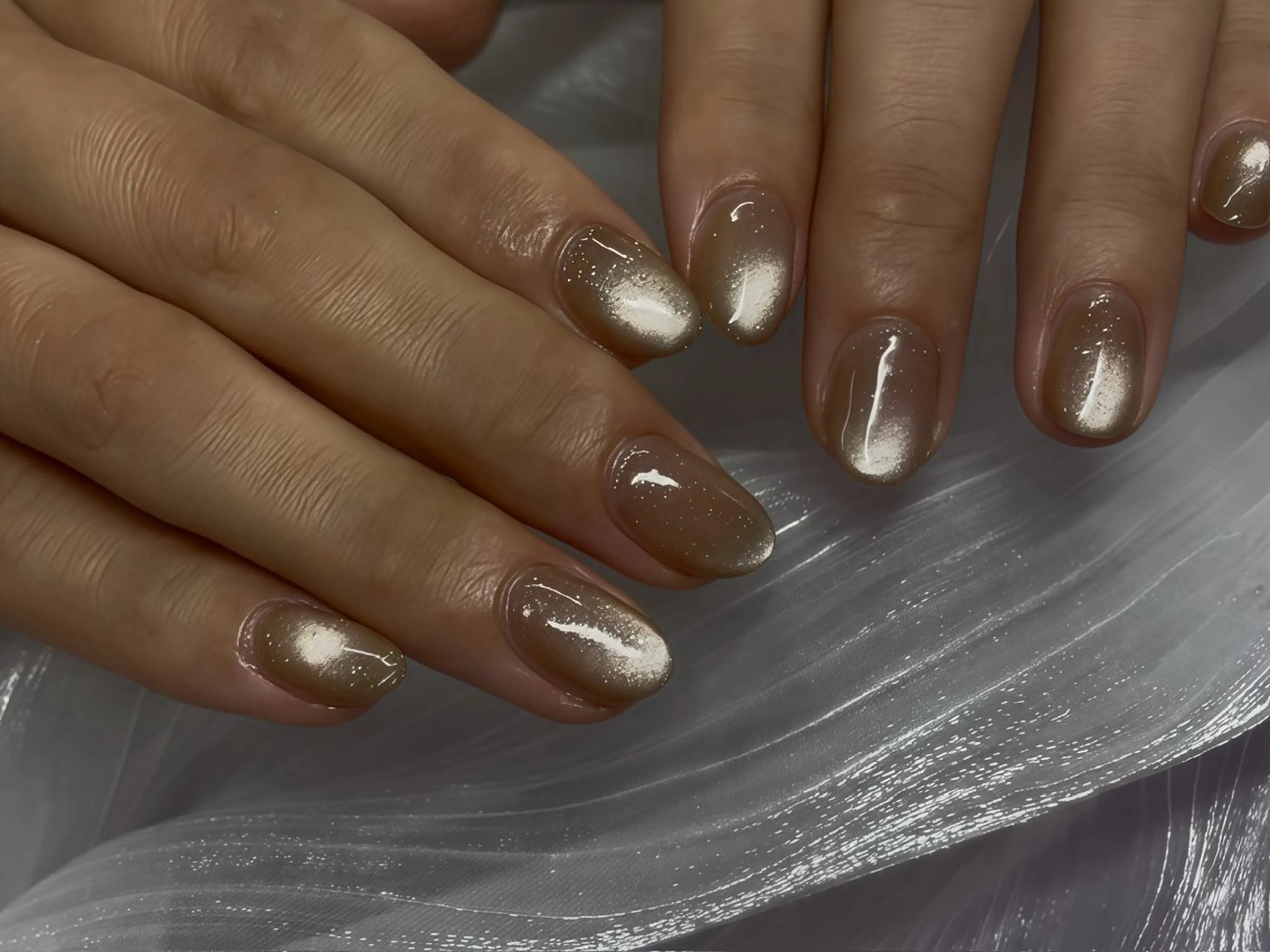 ネイル フラッシュネイル フラッシュマグ キラキラネイル ワンカラーネイル シンプルネイル ハンドネイル Kanaya Kimiのネイルデザイン