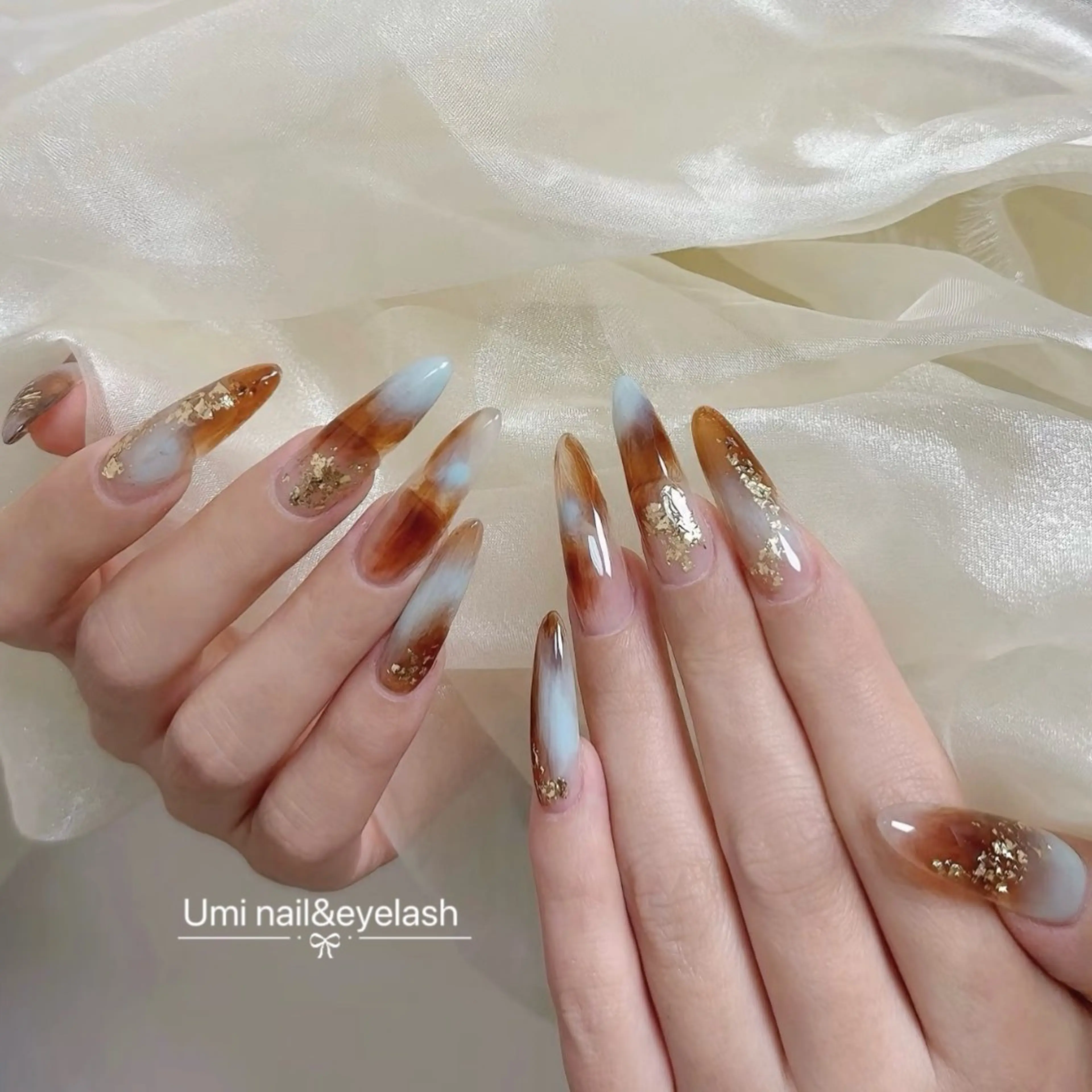 ロング 韓国風ヘア ハンドネイル ハンドケア Umi nail& eyelash ゆみのマツエク・マツパデザイン