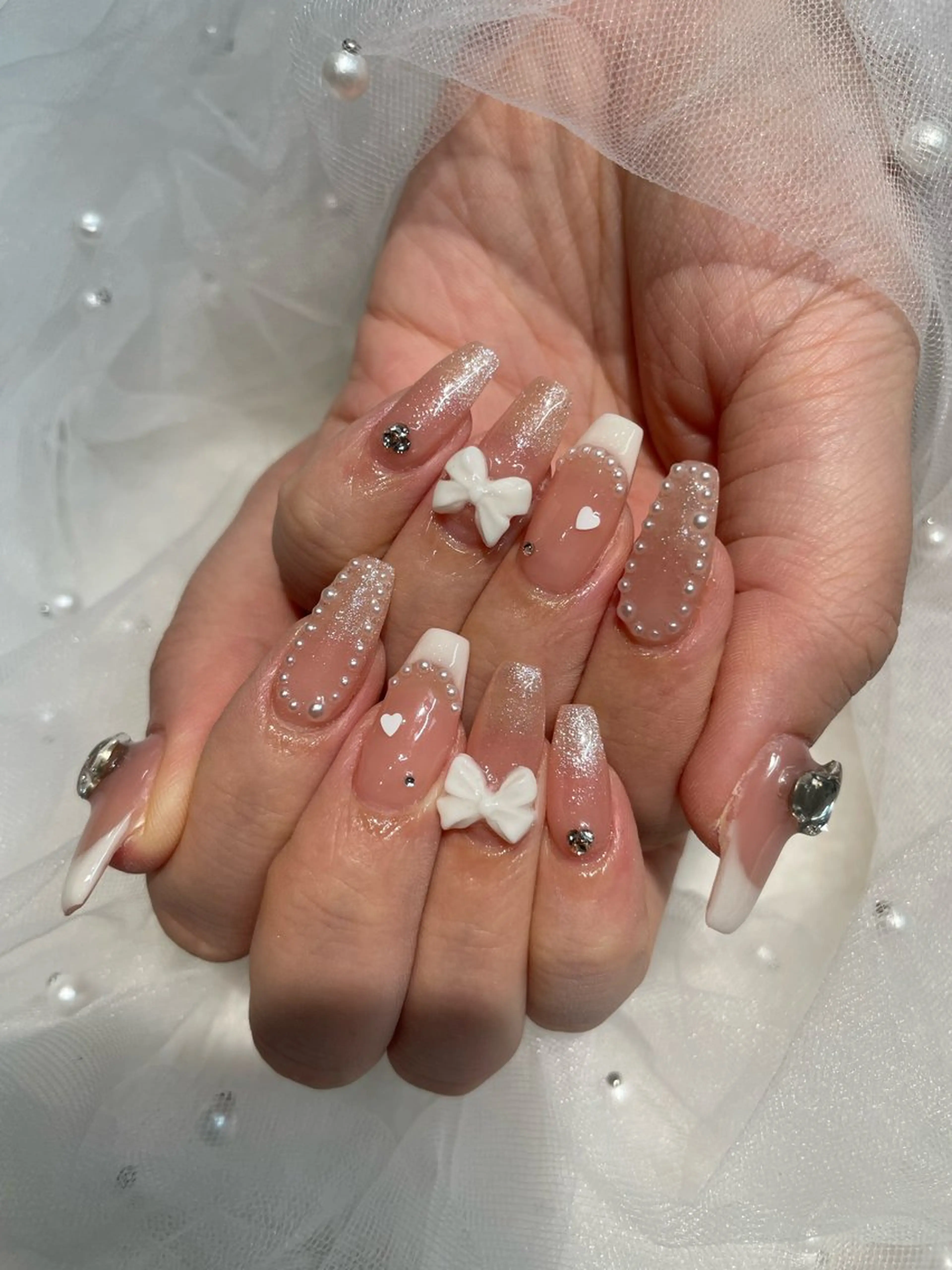 ネイル キラキラネイル ピンク I-nail Moeのネイルデザイン