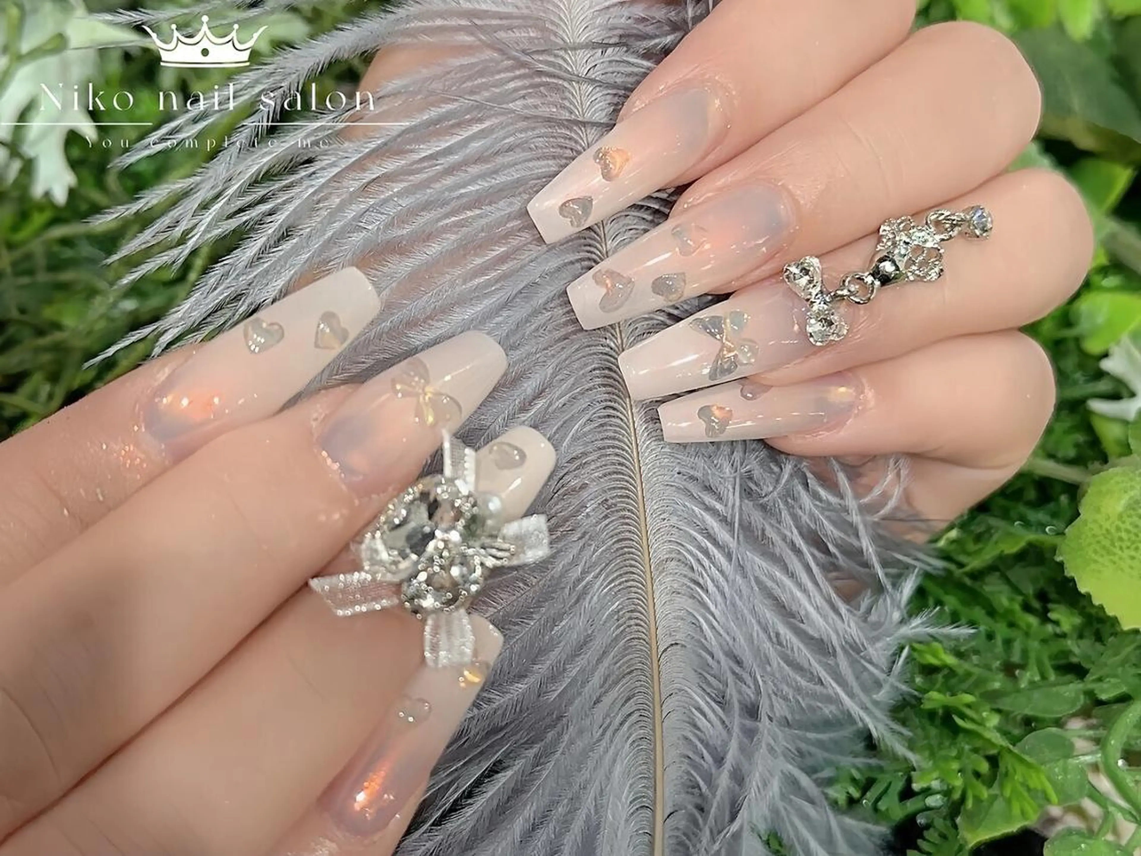 ネイル 長さ出し フットネイル フレンチネイル ジェルネイル ガラスフレンチ Nikoネイルサロン 本八幡店のネイルデザイン