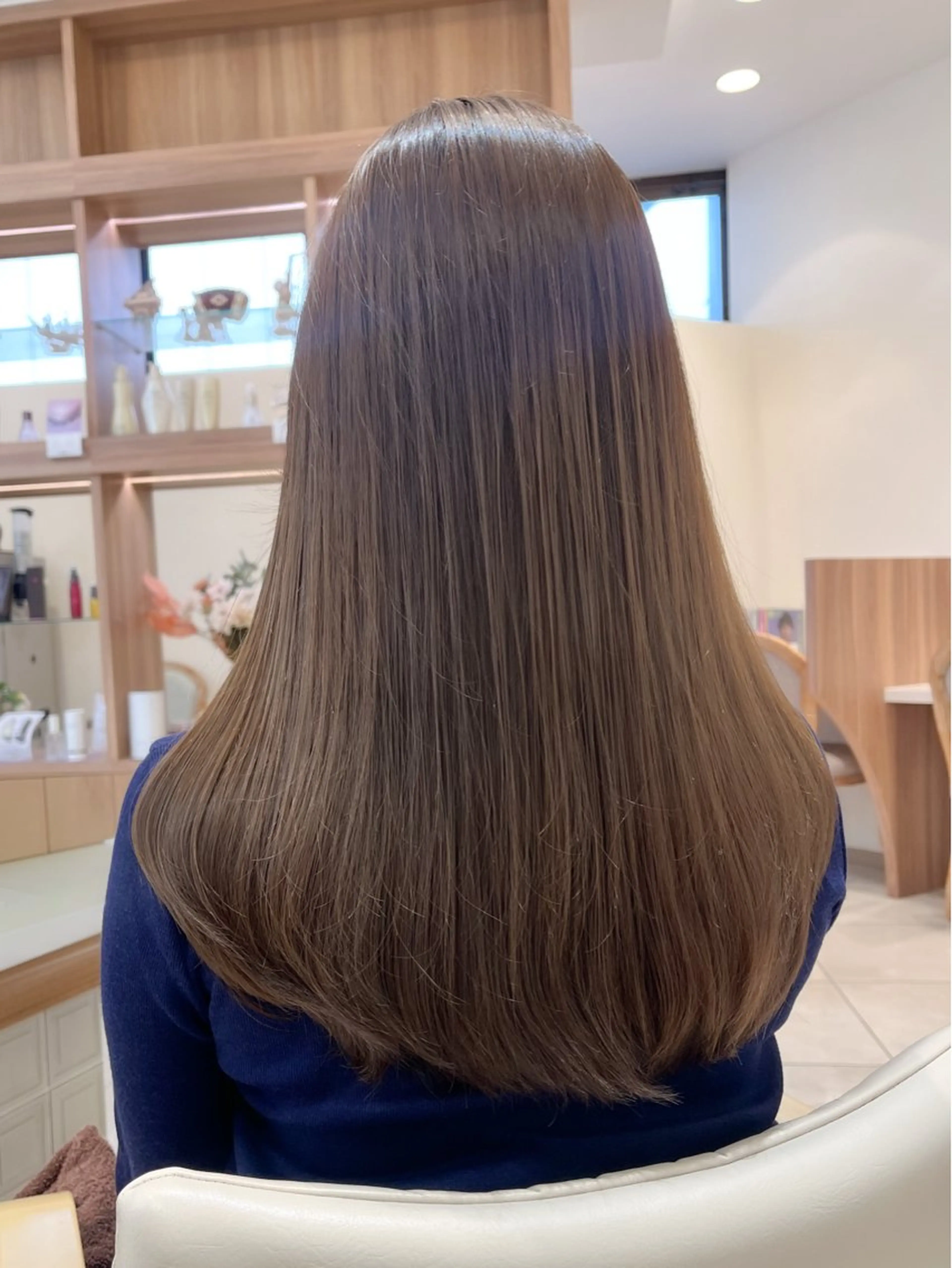 セミロング セミロングパーマ くびれヘア 顔まわりレイヤー 顔周りカット 髪質改善 カット ヘアカラー トリートメント ミタニ/髪質改善 /レイヤーカットのヘアスタイル