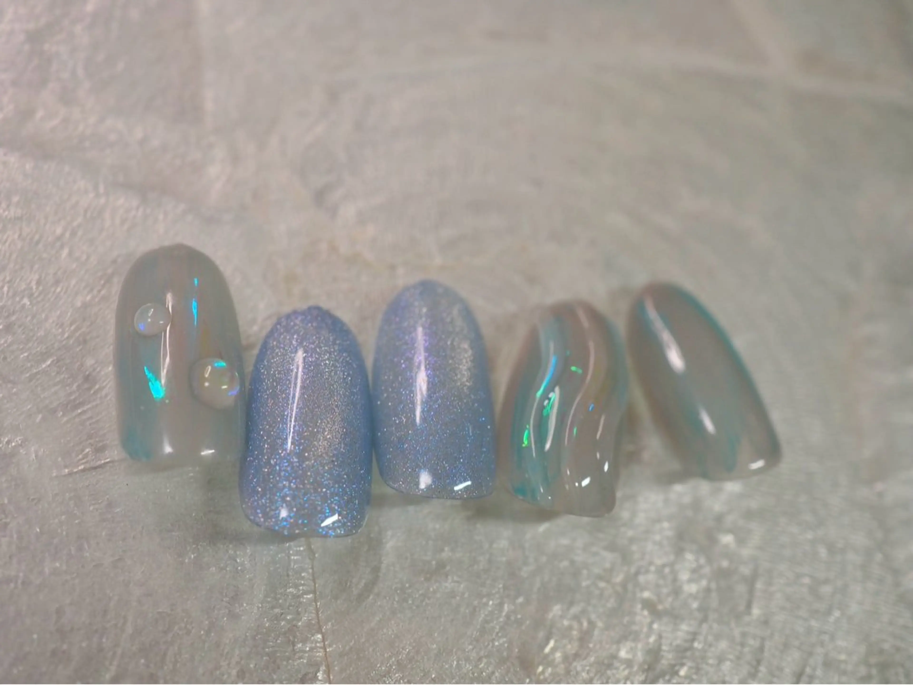 ネイル オーロラネイル 桜ネイル フラワーネイル フットネイル フレンチネイル ハンドネイル kiki nail たまプラーザのネイルデザイン