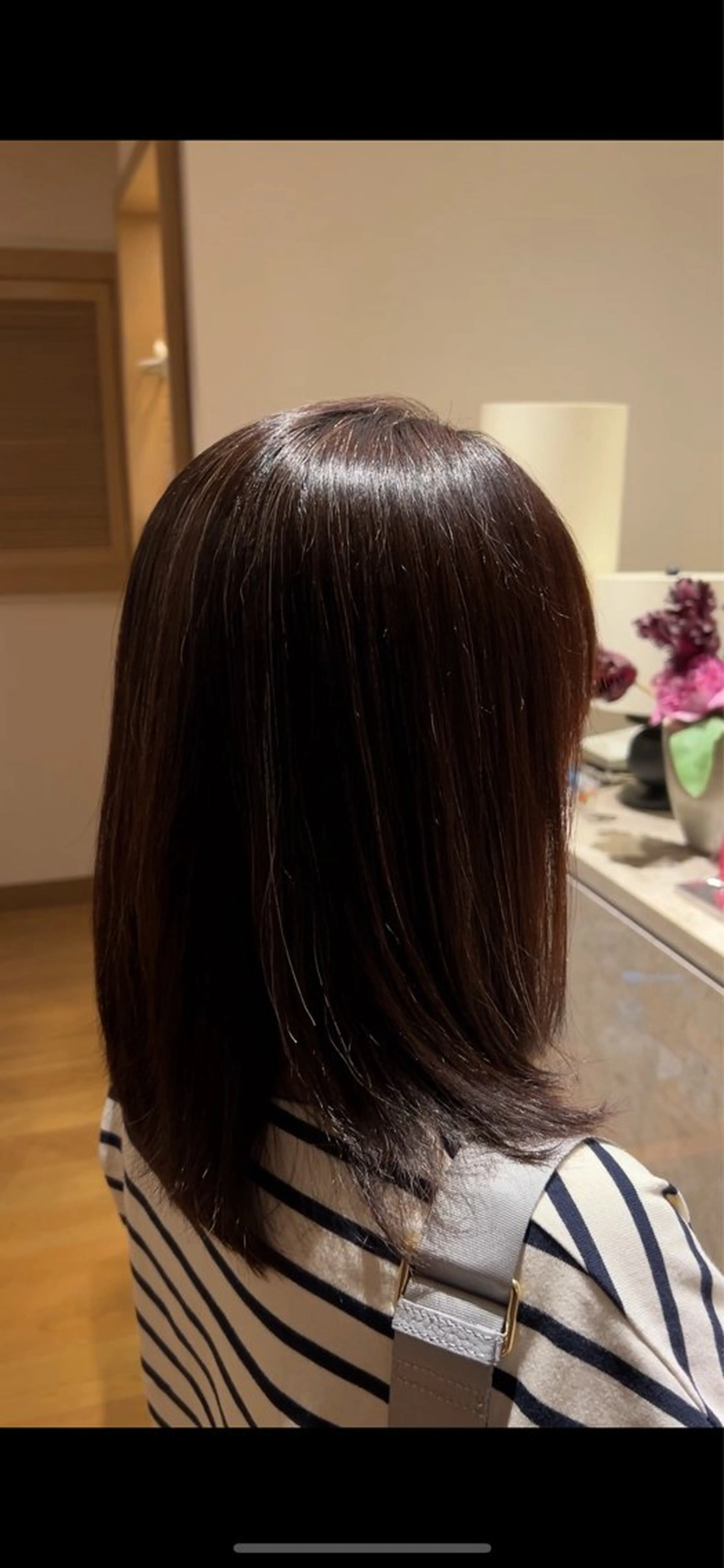 セミロング 縮毛矯正 竹村 アカリのヘアスタイル