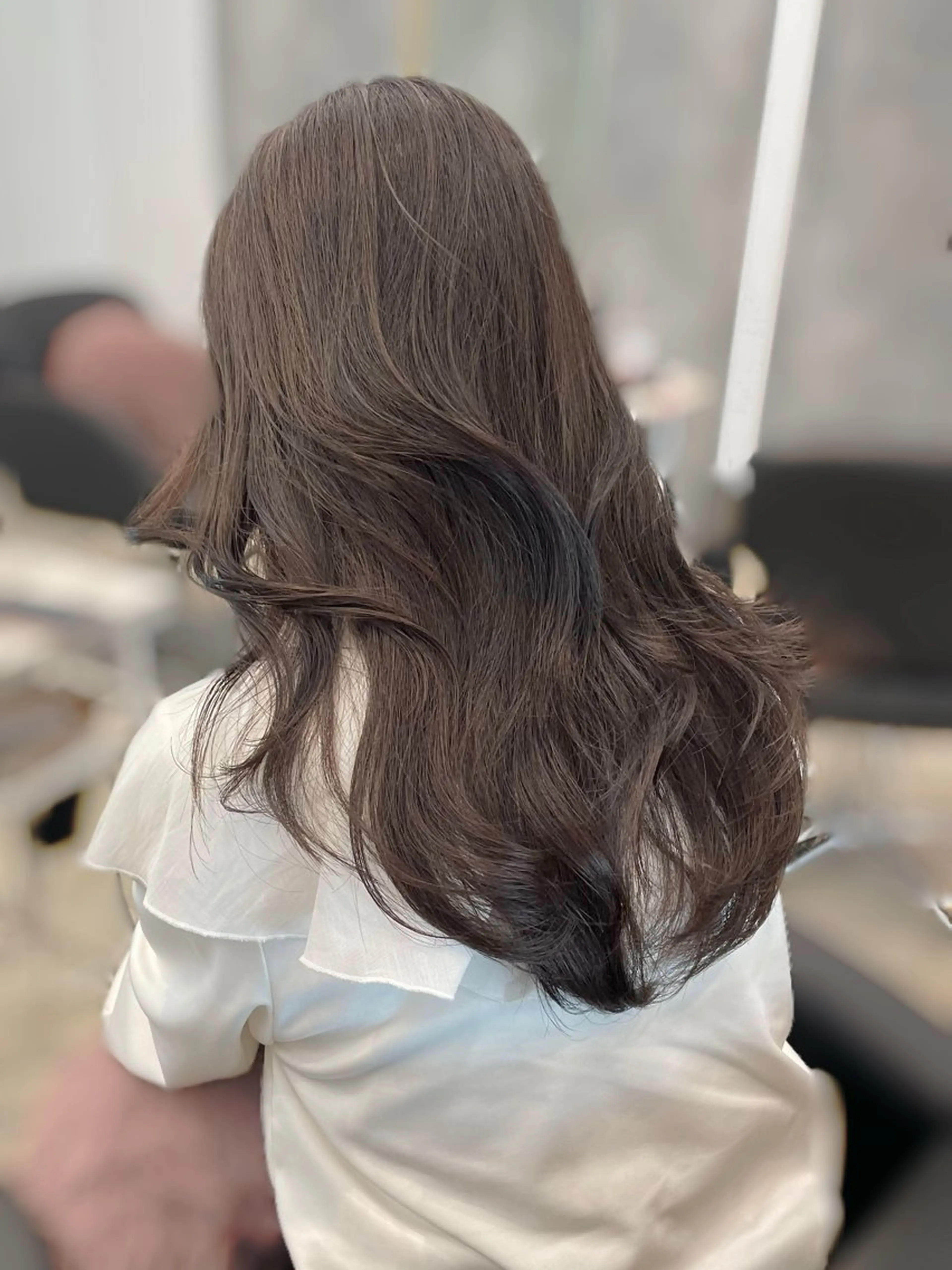 ロング 韓国風ヘア レイヤーカット ムラ修正ブリーチ 山田眞之介のヘアスタイル