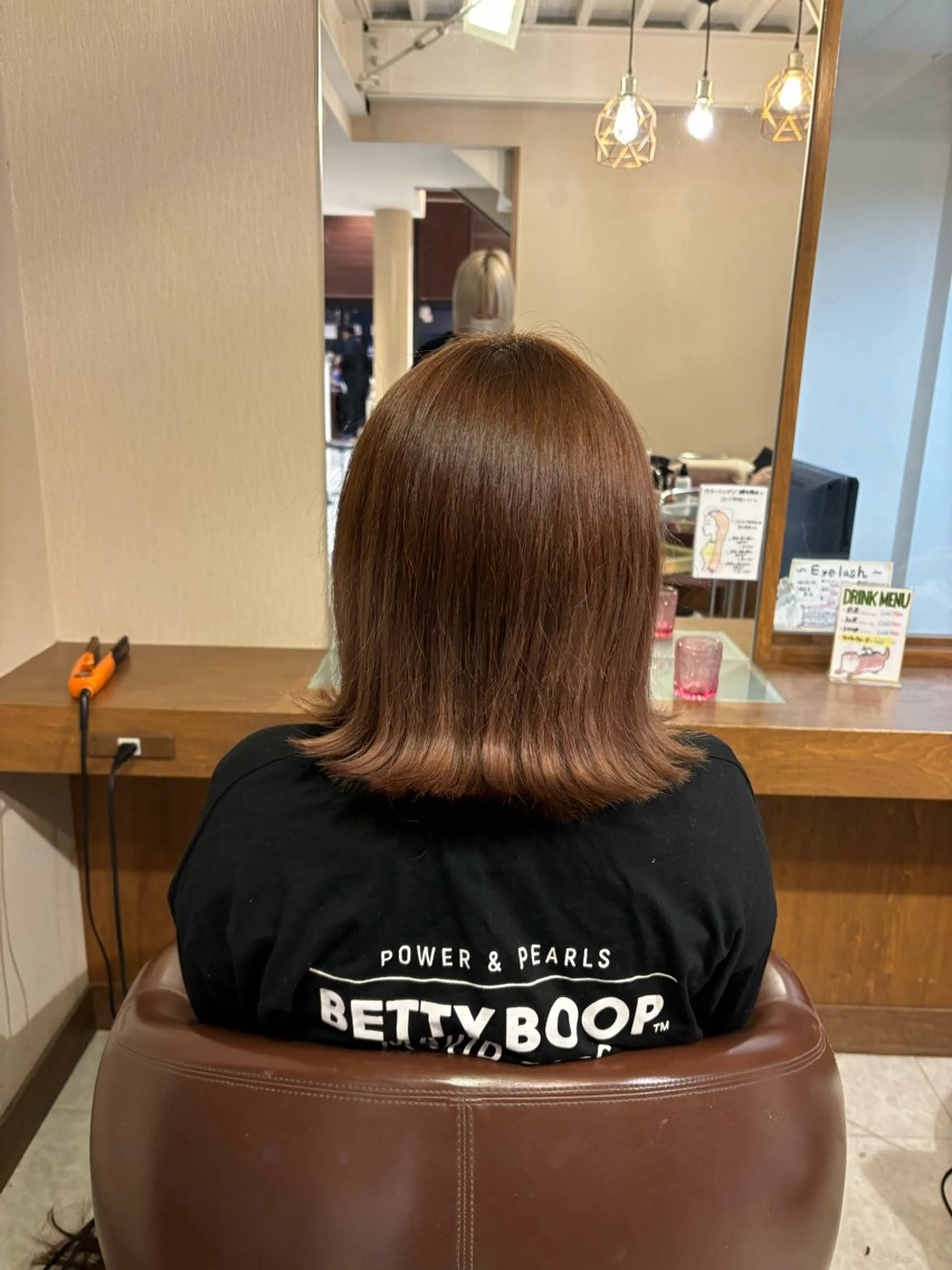 ミディアム カラー ブラウンカラー 外ハネヘア ☾·̩͙⋆ しおり🫧 ͛.*のヘアスタイル