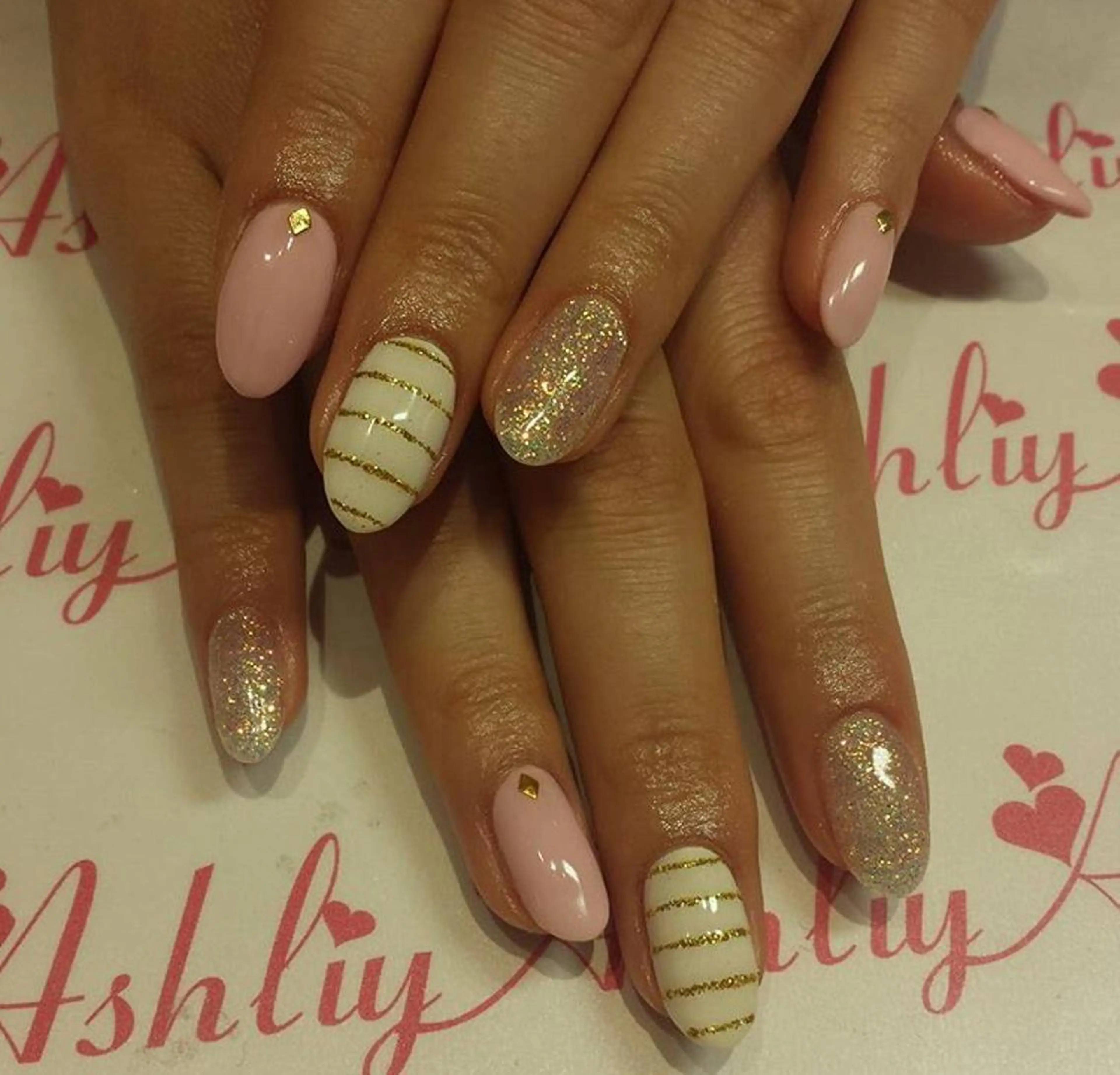 ネイル ボーダー Ashliy大宮♡ アシュリーのネイルデザイン