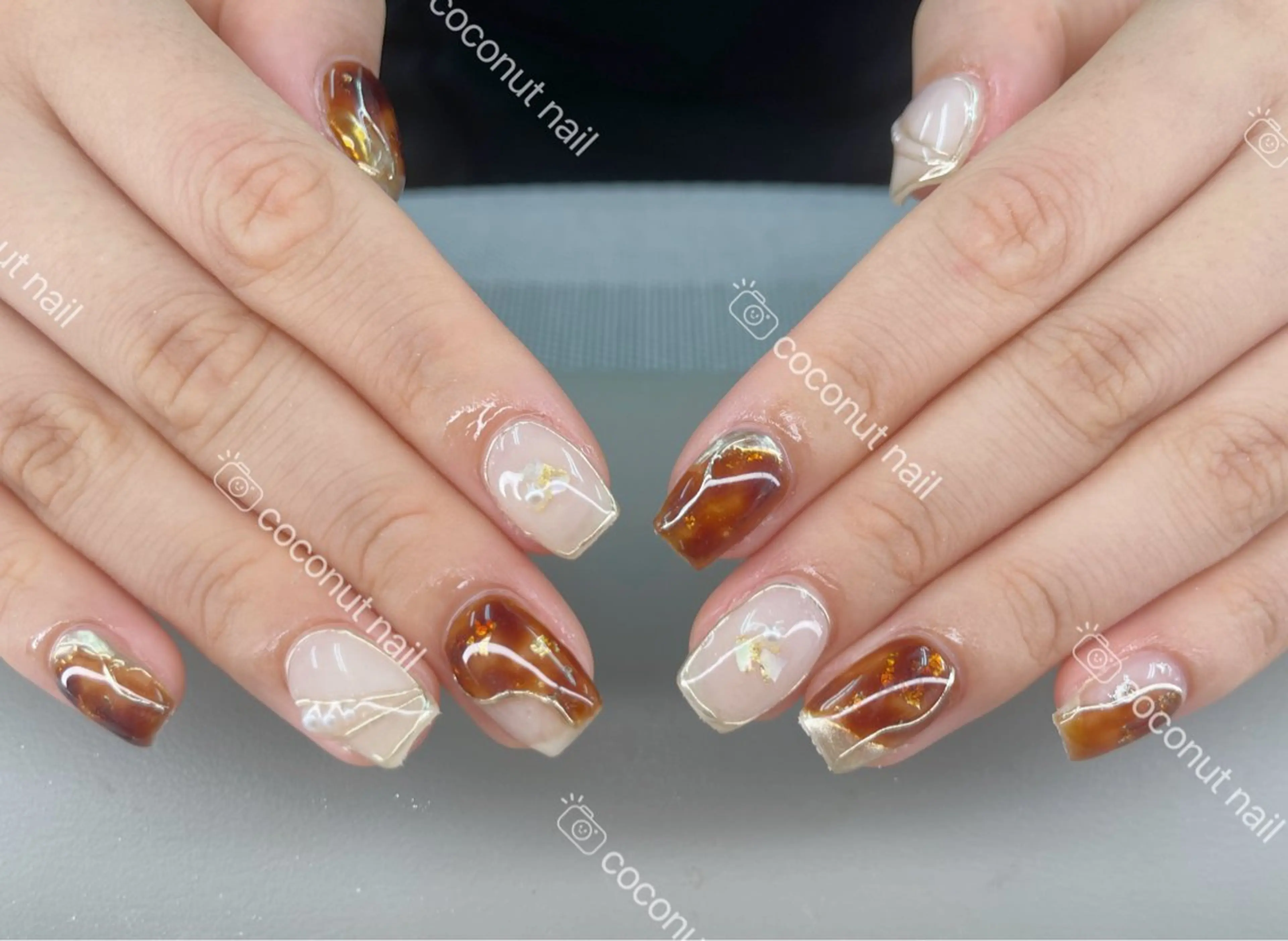 ネイル ハンドネイル 神田 ココナッツのネイルデザイン